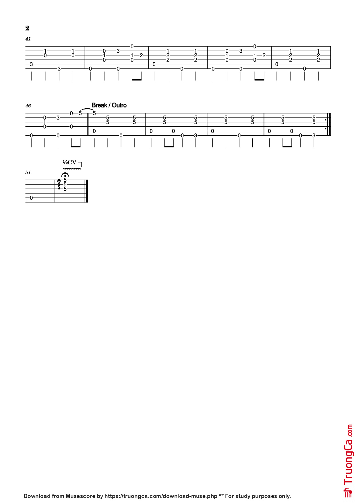 Page 2 of Sheet music PDF Guitar Tab Porque te vas Guitar TAB - José Luis Perales