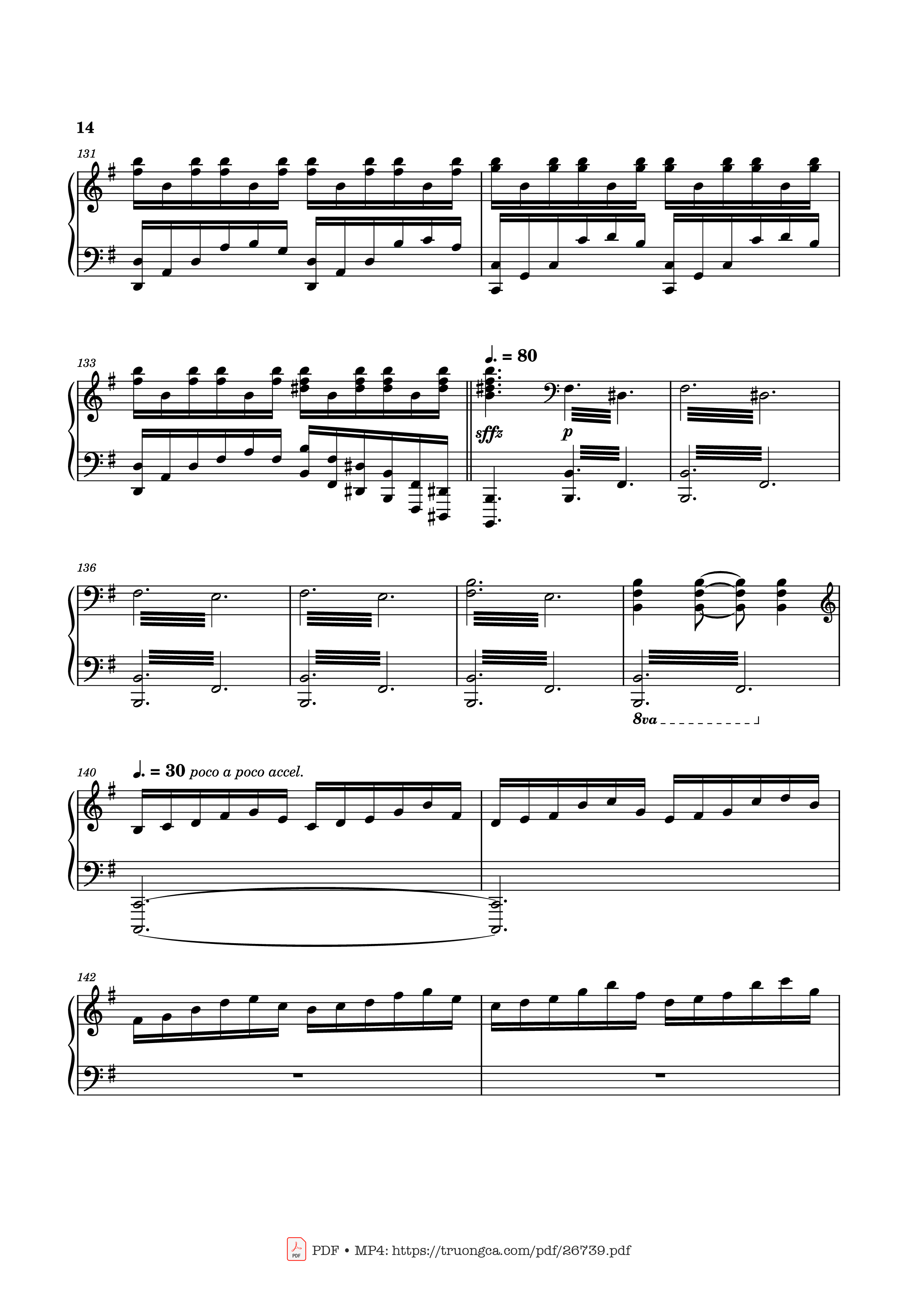 Page 14 of Sheet music PDF Piano Can You Hear the Music Piano - Ludwig Goransson