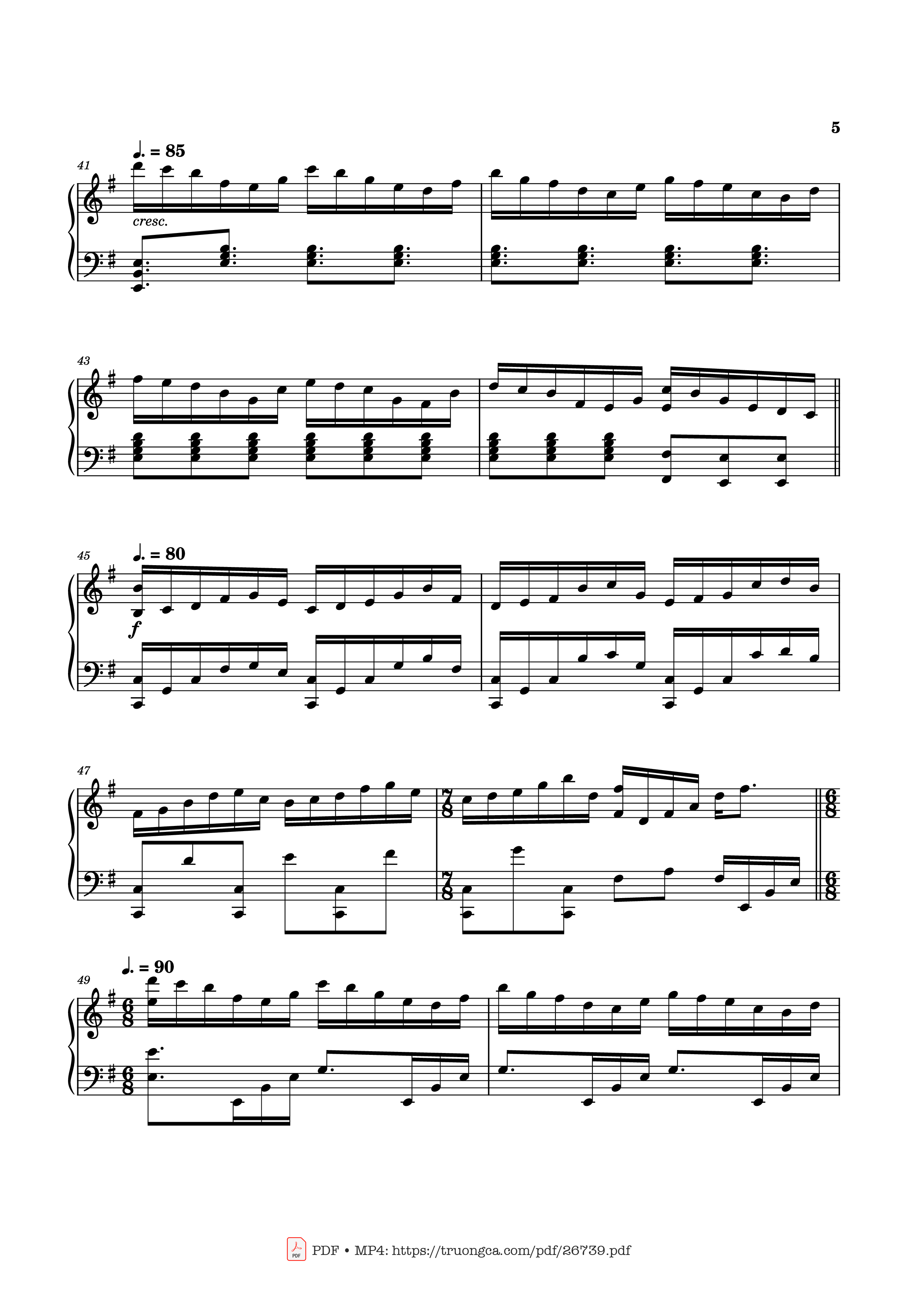Page 5 of Sheet music PDF Piano Can You Hear the Music Piano - Ludwig Goransson