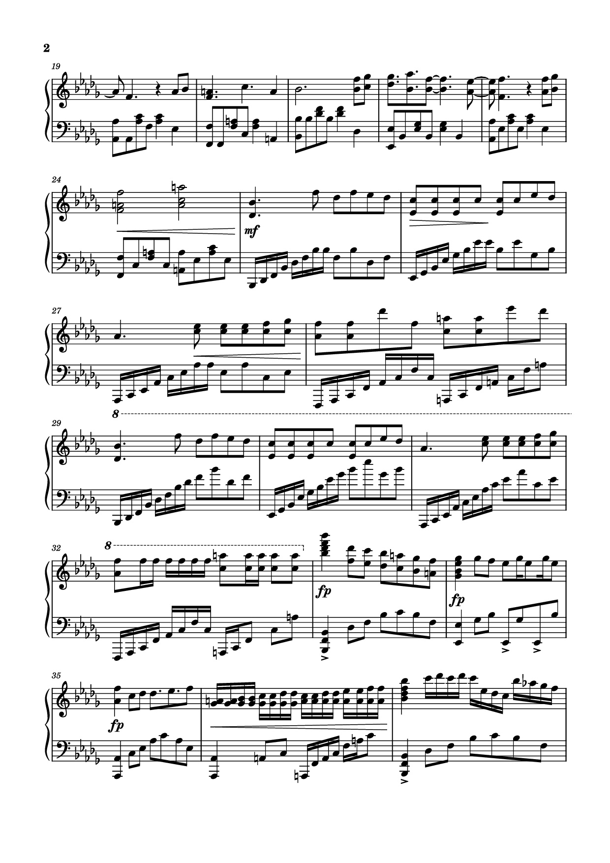 Page 2 of Sheet music PDF Piano Prologue: Lycoris Radiata Piano - Spikes