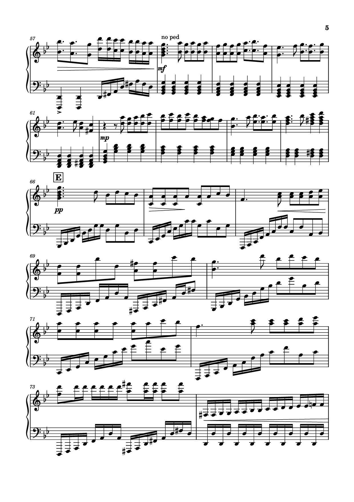 Page 5 of Sheet music PDF Piano Prologue: Lycoris Radiata Piano - Spikes