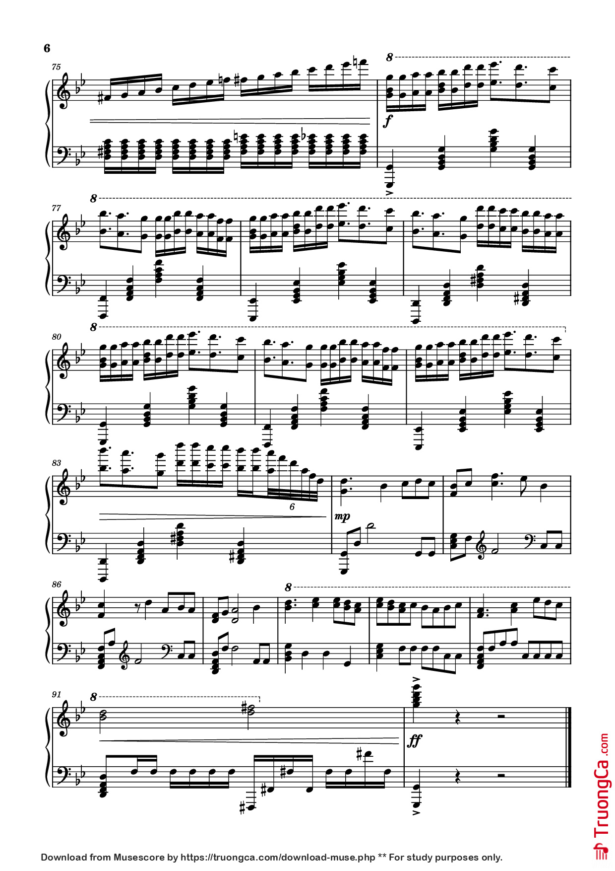 Page 6 of Sheet music PDF Piano Prologue: Lycoris Radiata Piano - Spikes