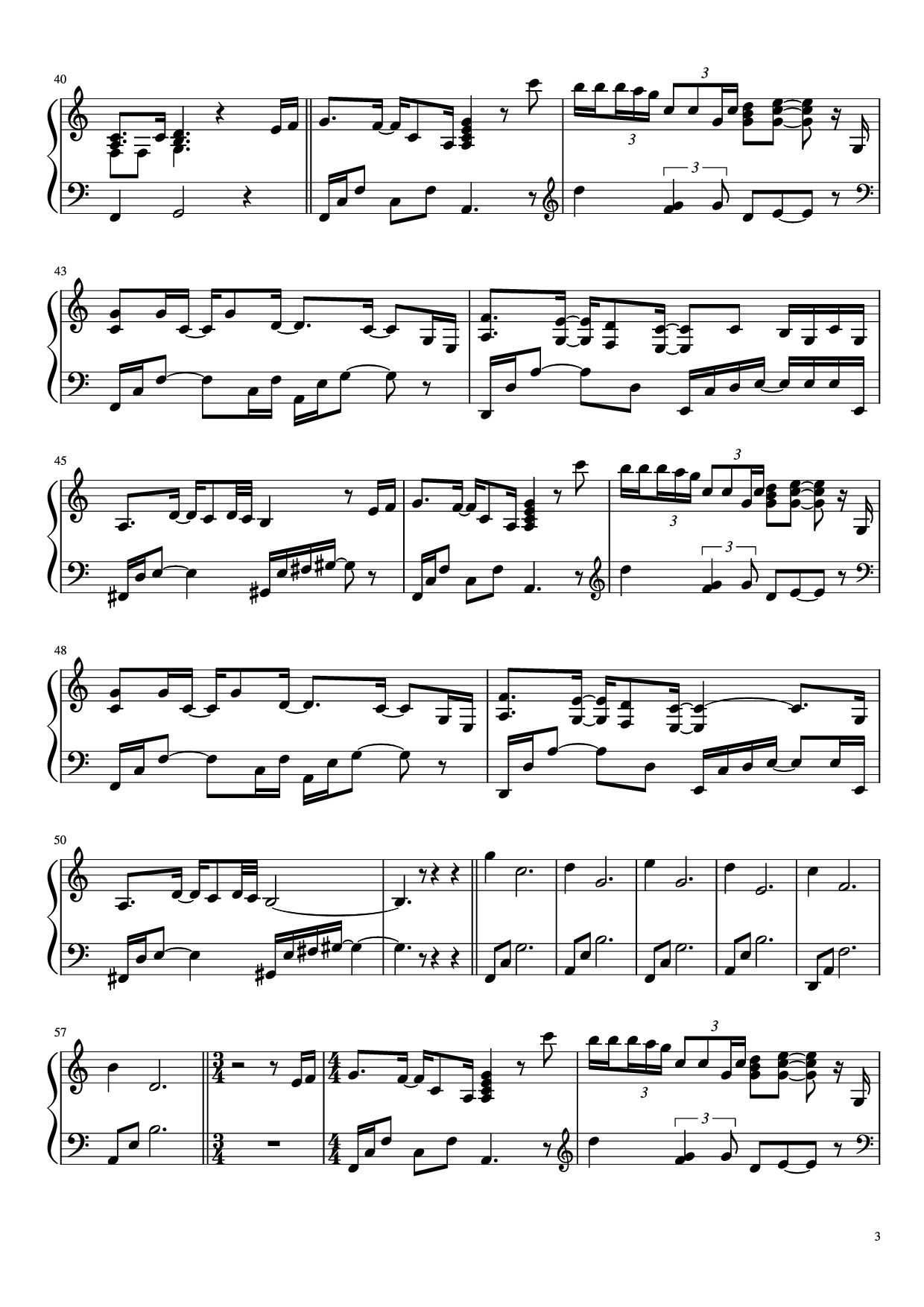 Page 3 of Sheet music PDF Piano Cinta Kan Membawamu - Dewa 19 Piano - Dewa 19