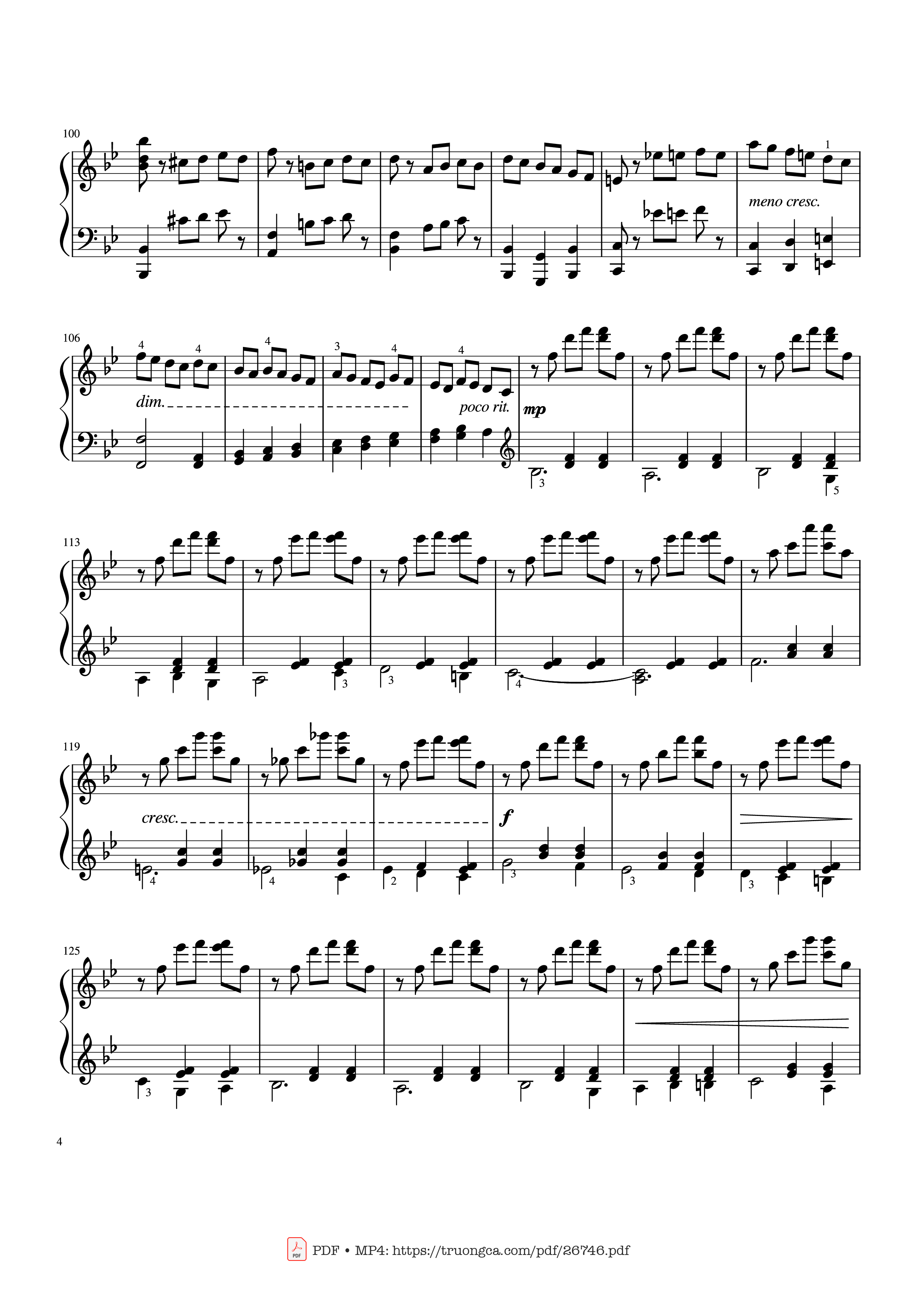 Page 4 of Sheet music PDF Piano Tchaikovsky Waltz from "The Sleeping Beauty" Piano - Pyotr Ilyich Tchaikovsky