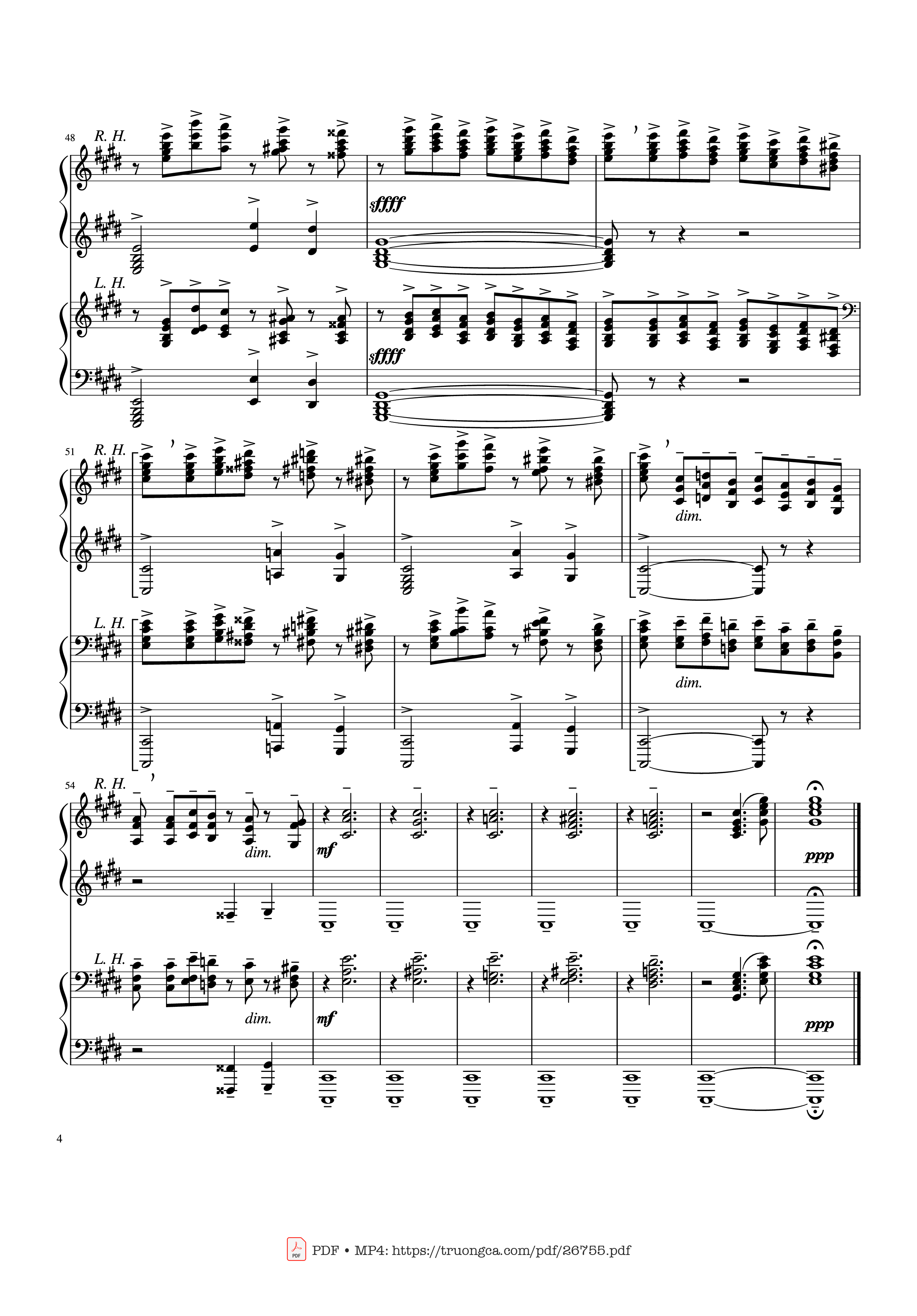 Page 4 of Sheet music PDF Prelude in C♯ minor, Op. 3 No. 2 - Rachmaninov - Sergei Rachmaninov
