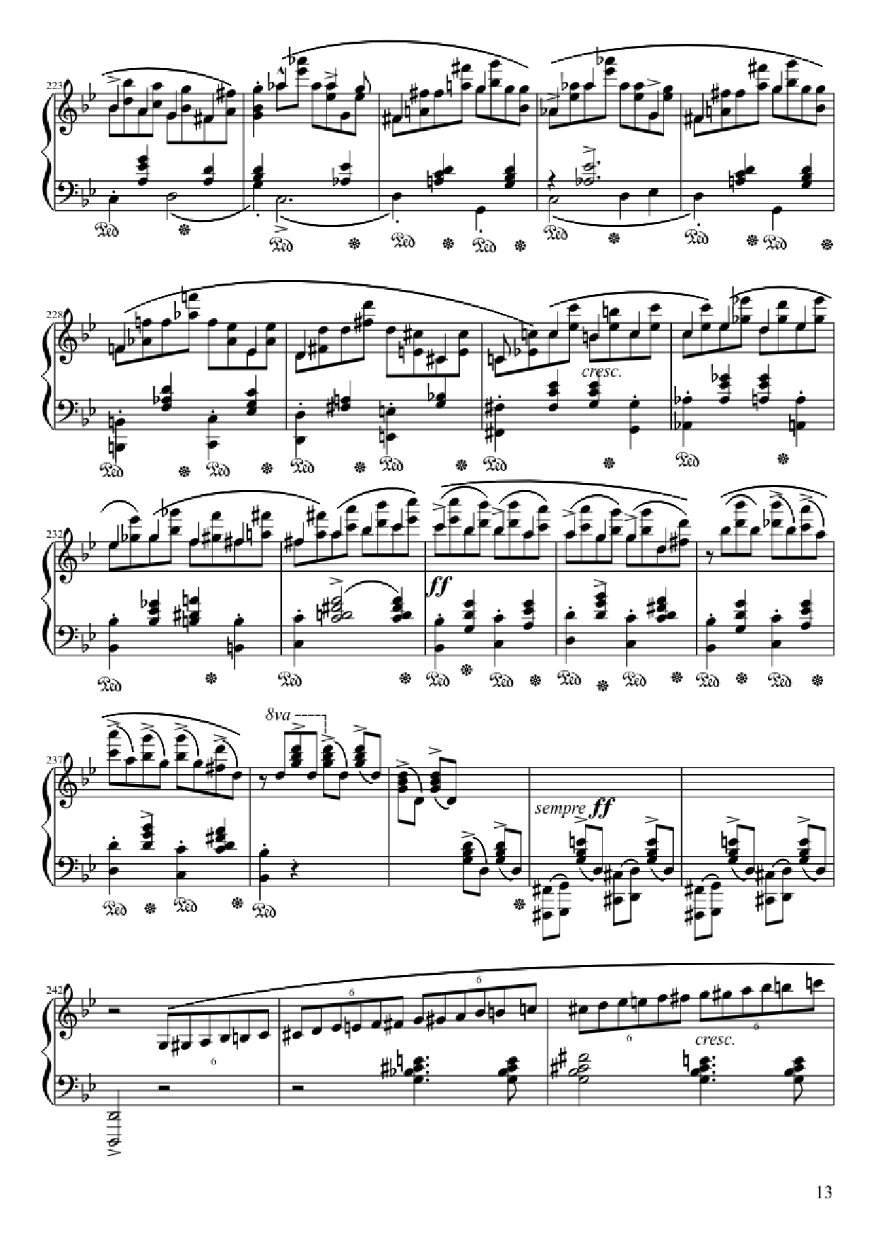 Page 13 of Sheet music PDF Ballade No. 1 in G Minor Piano - Frédéric François Chopin