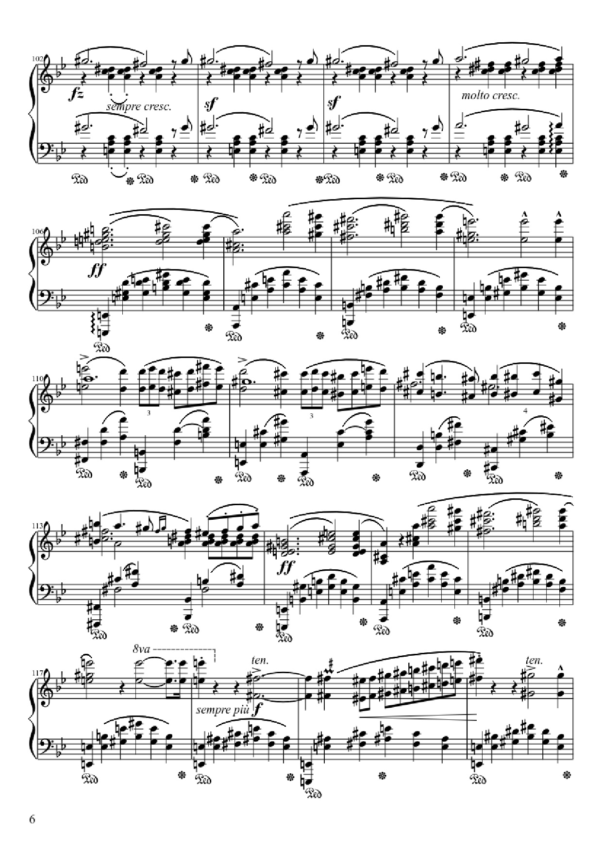 Page 6 of Sheet music PDF Ballade No. 1 in G Minor Piano - Frédéric François Chopin