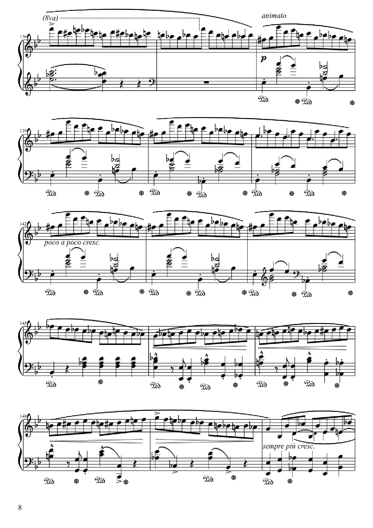 Page 8 of Sheet music PDF Ballade No. 1 in G Minor Piano - Frédéric François Chopin