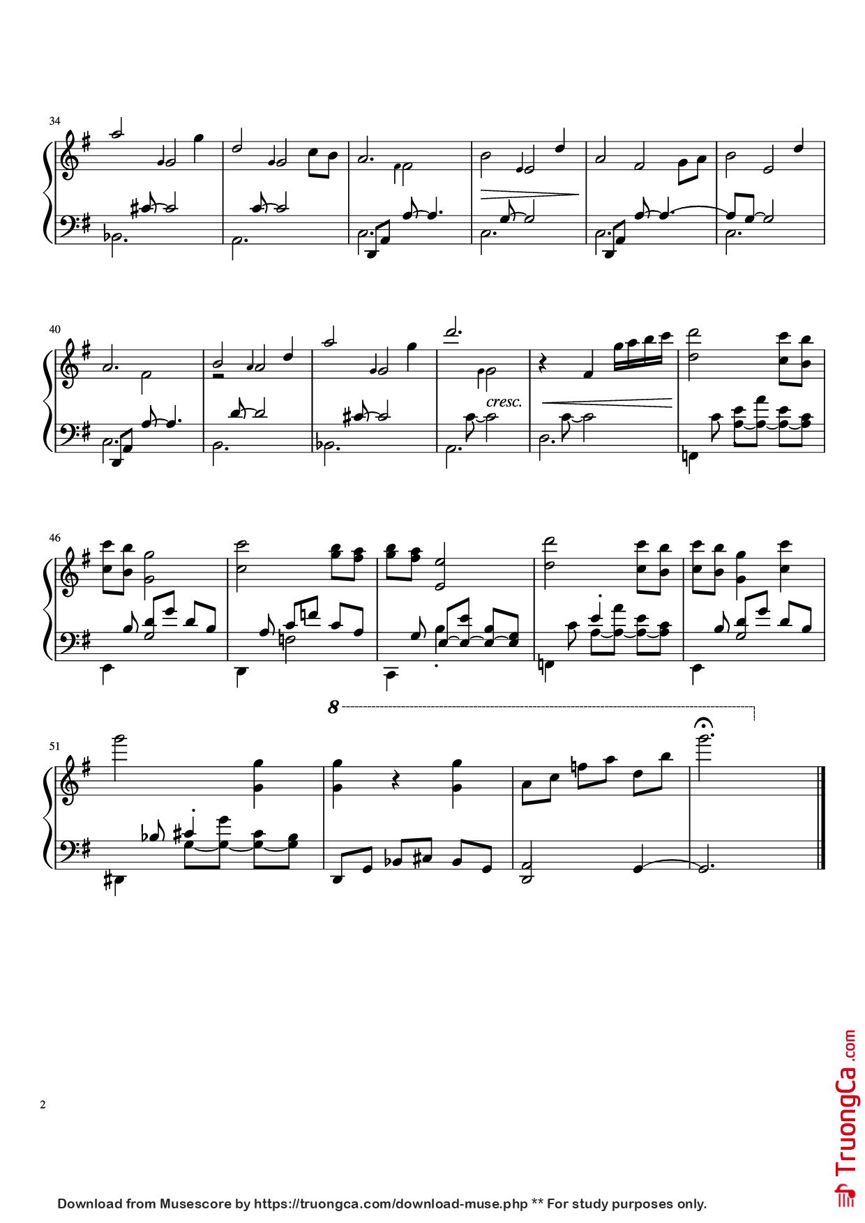 Page 2 of Sheet music PDF Piano Zelda