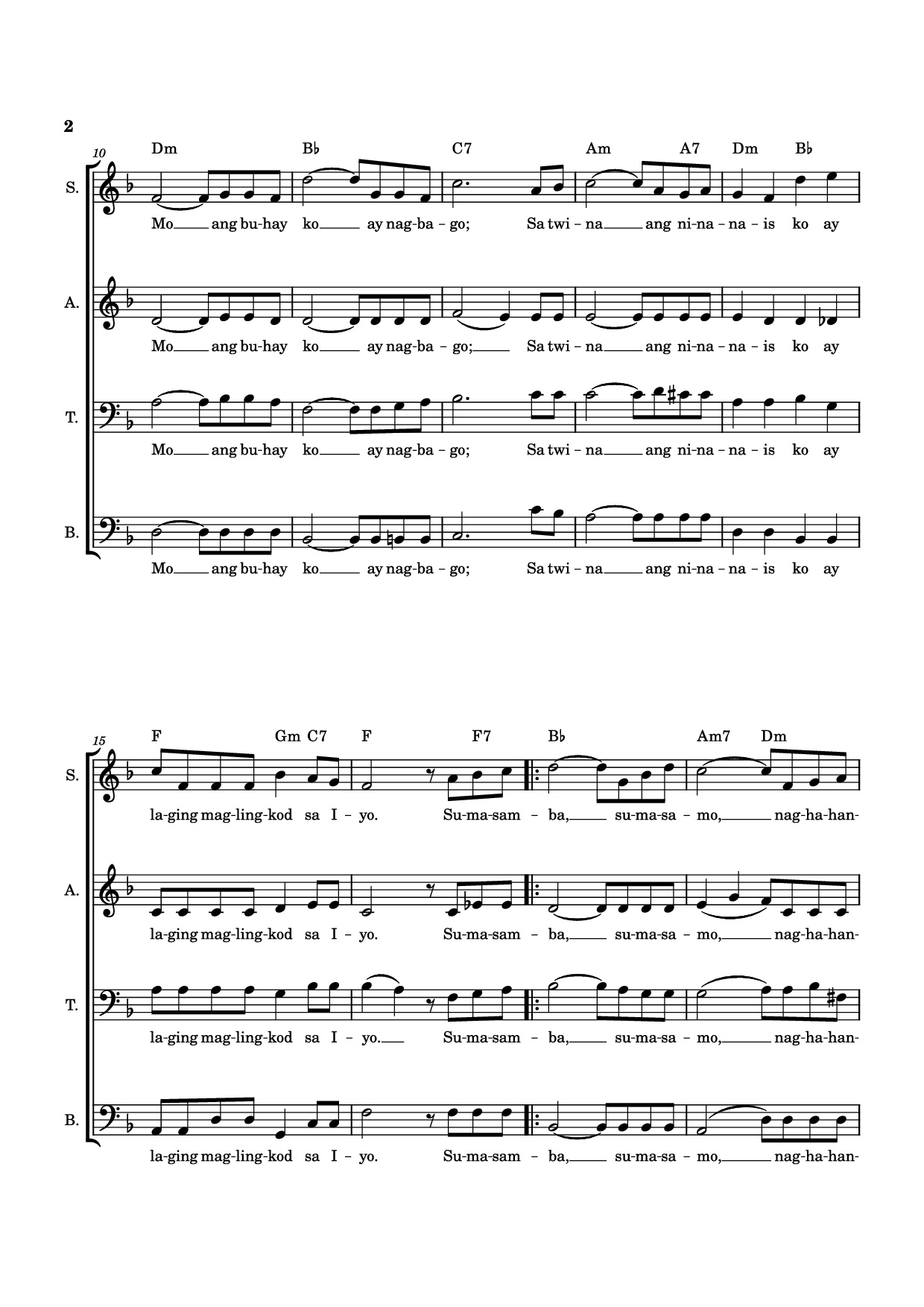 Page 2 of Sheet music PDF Guitar Tab Sumasamba, Sumasamo Guitar TAB - Composed by Andrei Dionisio