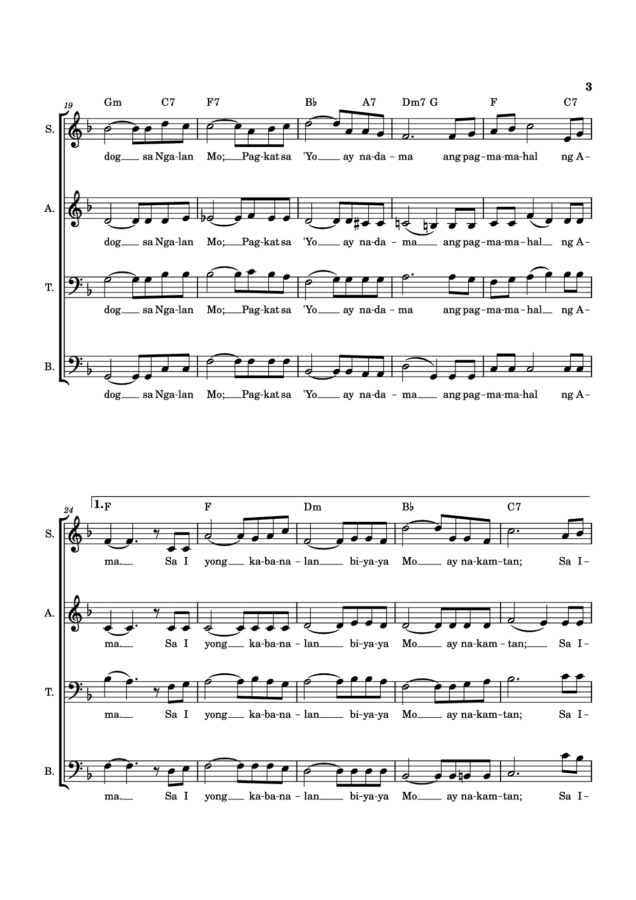 Page 3 of Sheet music PDF Guitar Tab Sumasamba, Sumasamo Guitar TAB - Composed by Andrei Dionisio