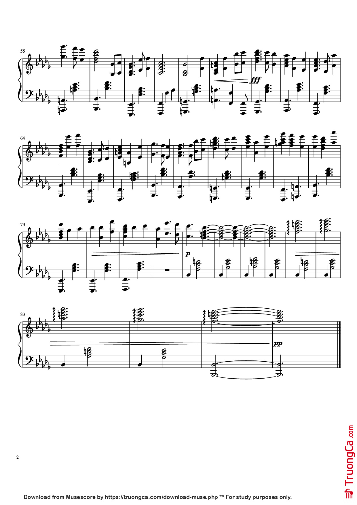 Page 2 of Sheet music PDF Piano Isabellas Lullaby Piano - Takahiro Obata