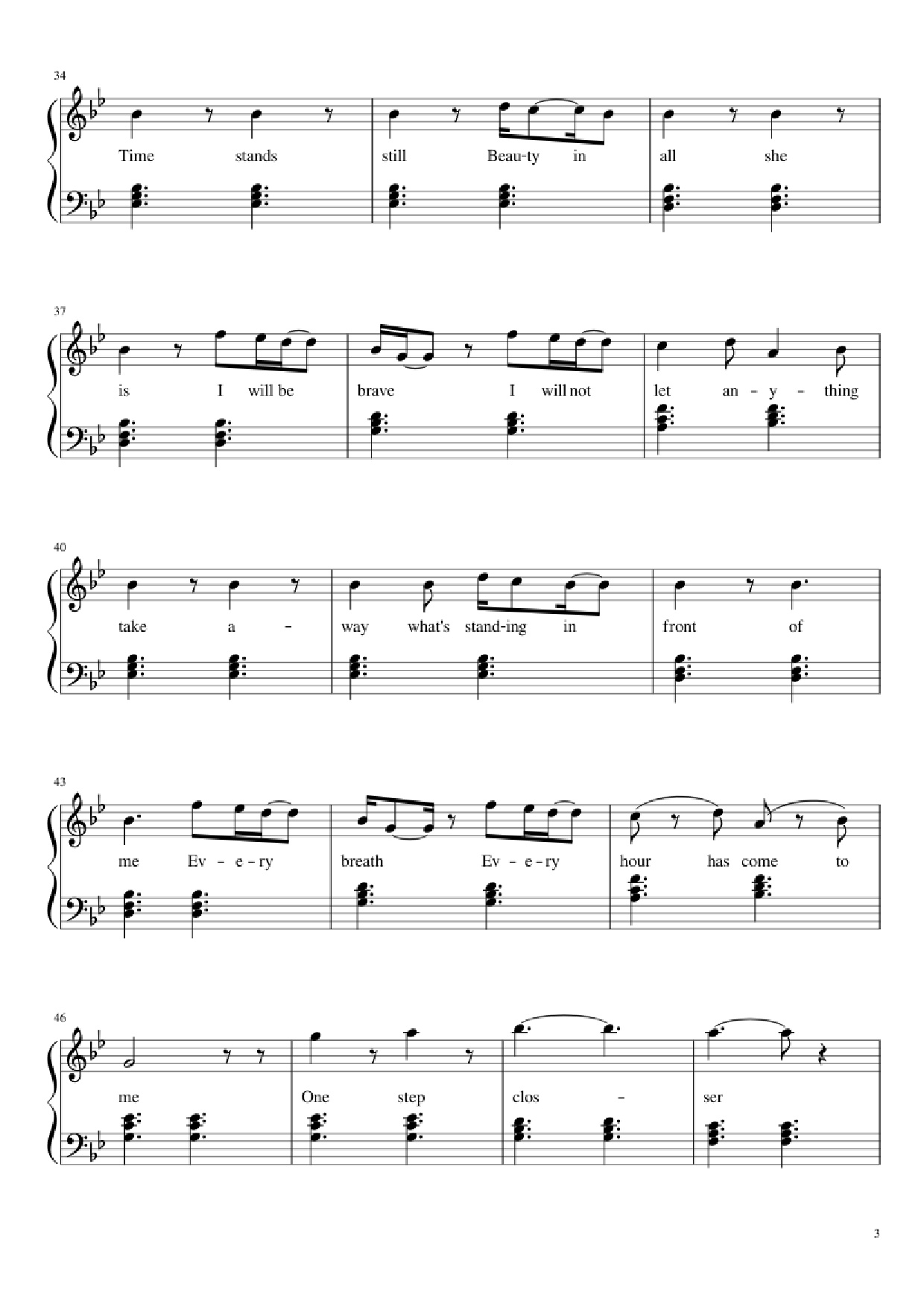 Page 3 of Sheet music PDF Piano A Thousand Years Piano - Christiana Perri
