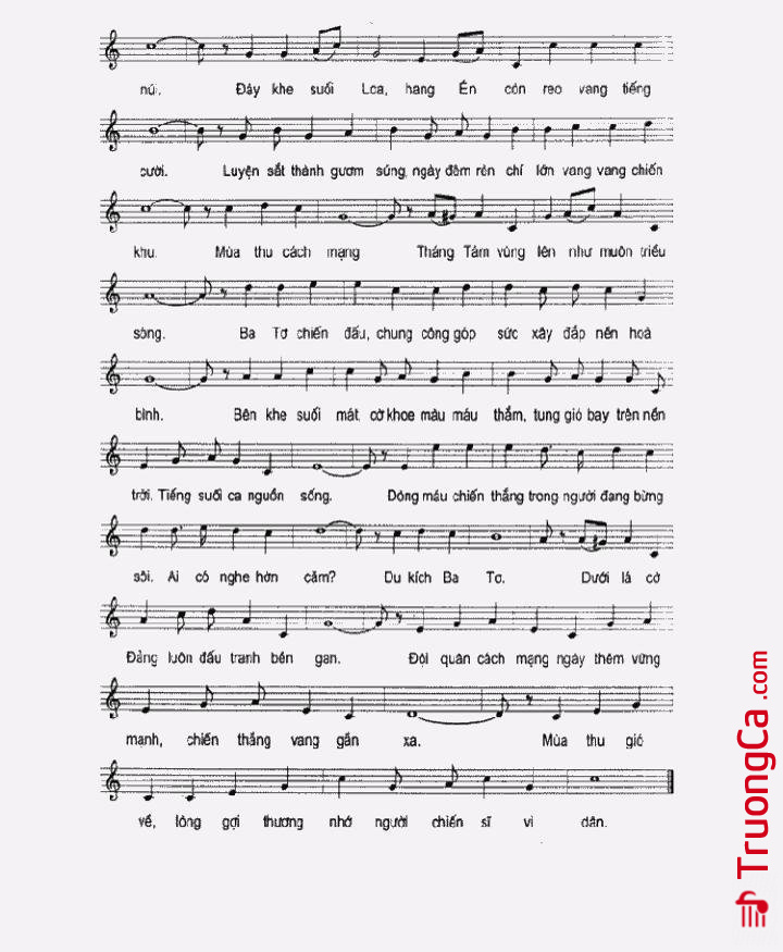 Page 2 of Sheet music PDF Du Kích Ba Tơ - Dương Minh Viên