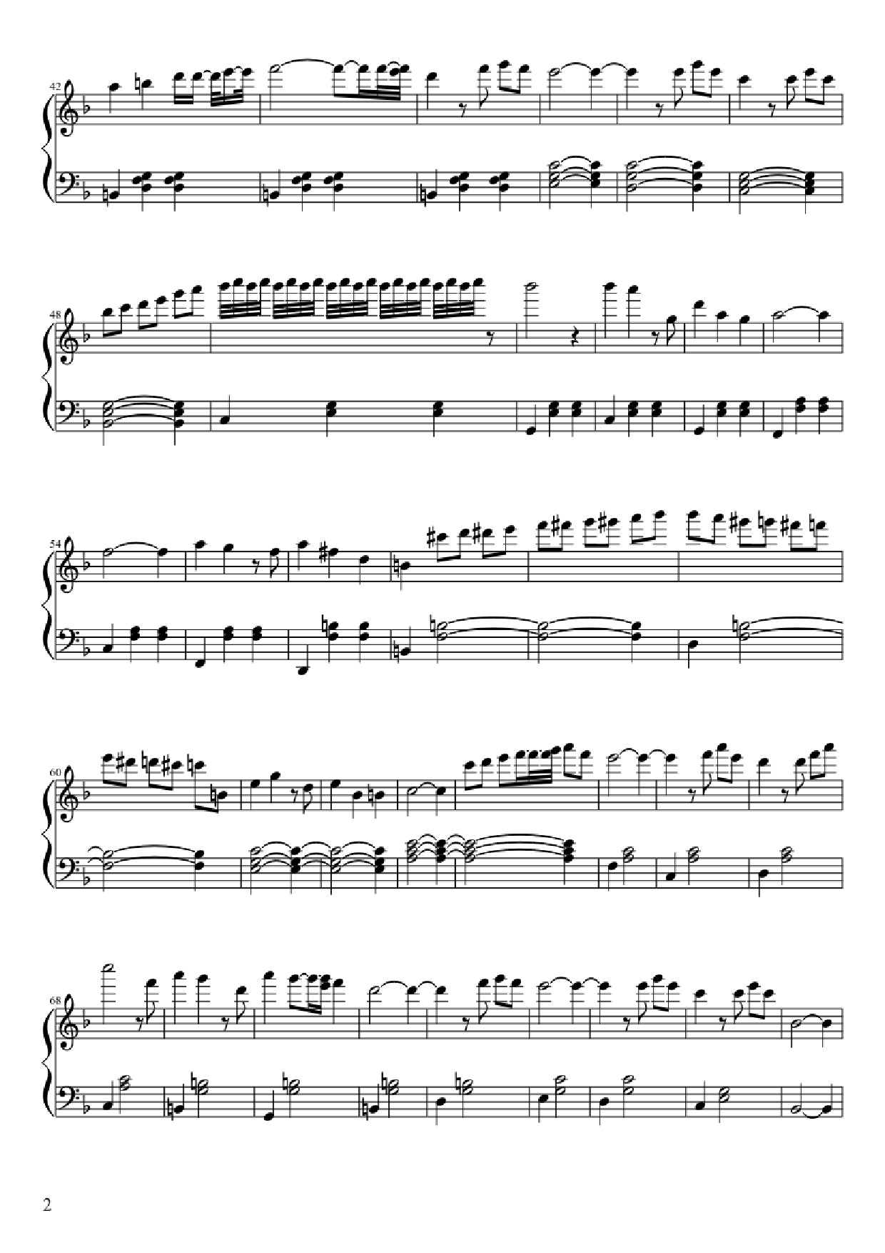 Page 2 of Sheet music PDF Piano Disney Pixar: Up Theme Piano - Undefined