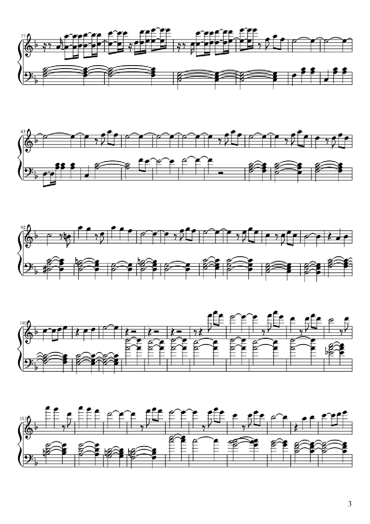 Page 3 of Sheet music PDF Piano Disney Pixar: Up Theme Piano - Undefined