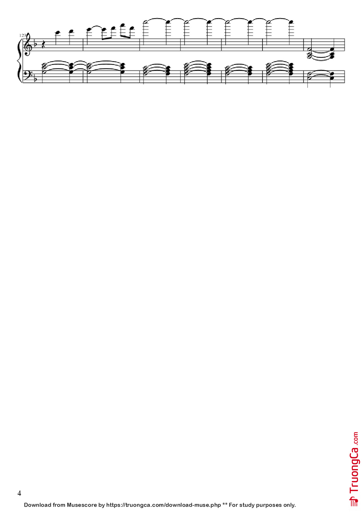 Page 4 of Sheet music PDF Piano Disney Pixar: Up Theme Piano - Undefined
