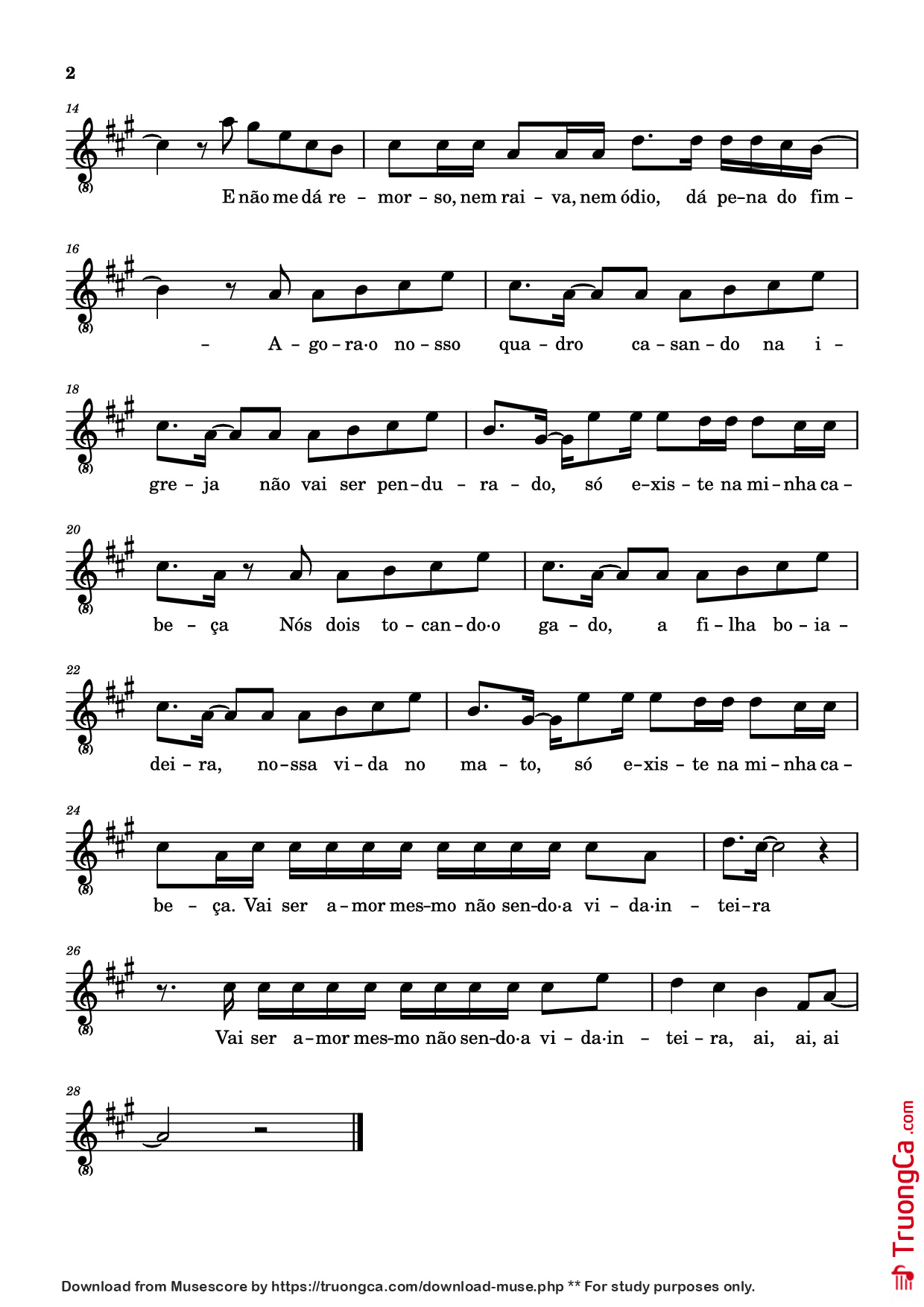 Page 2 of Sheet music PDF Piano Nosso Quadro Piano - Ana Castela