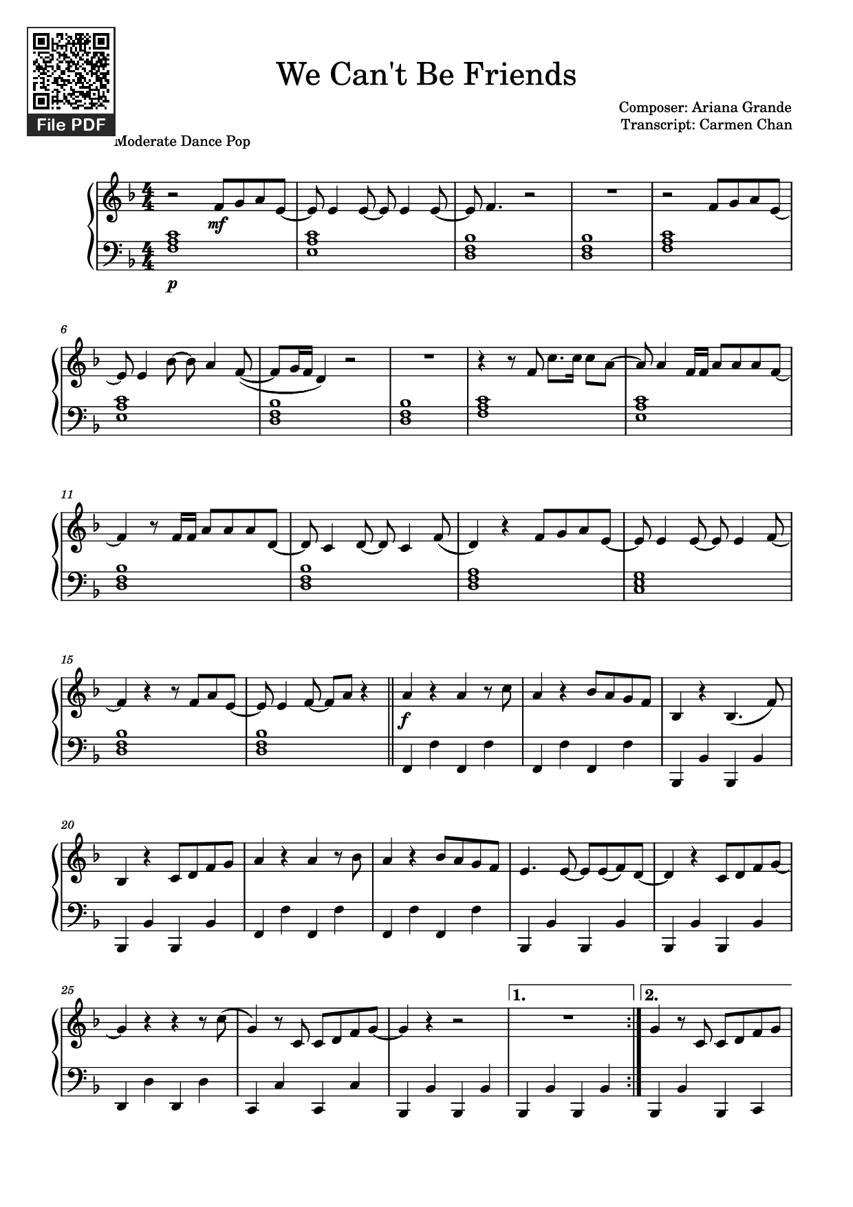 Page 1 of Sheet music PDF Piano We Can