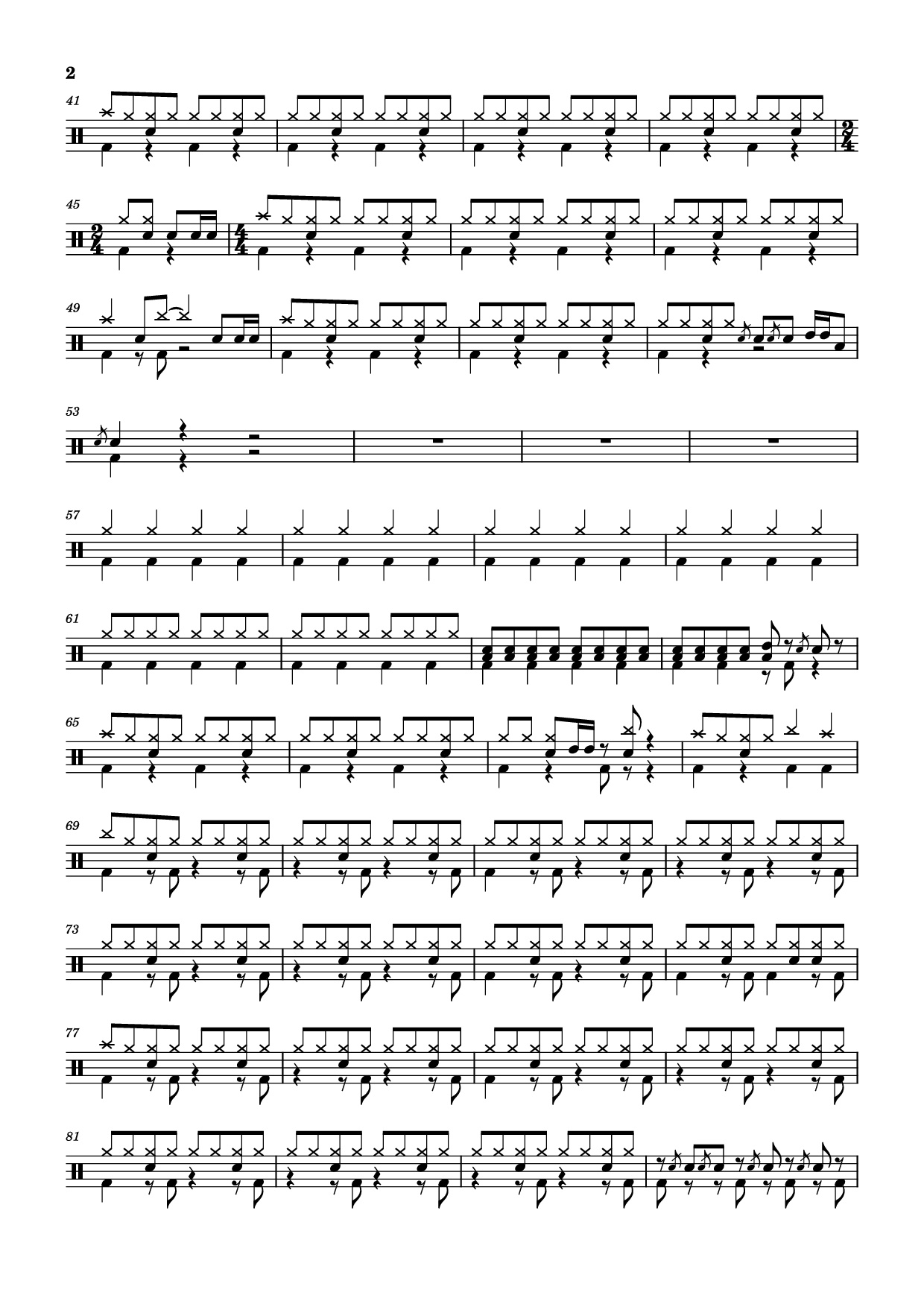 Page 2 of Sheet music PDF 小虎队《爱》 - 制谱：破鼓棒