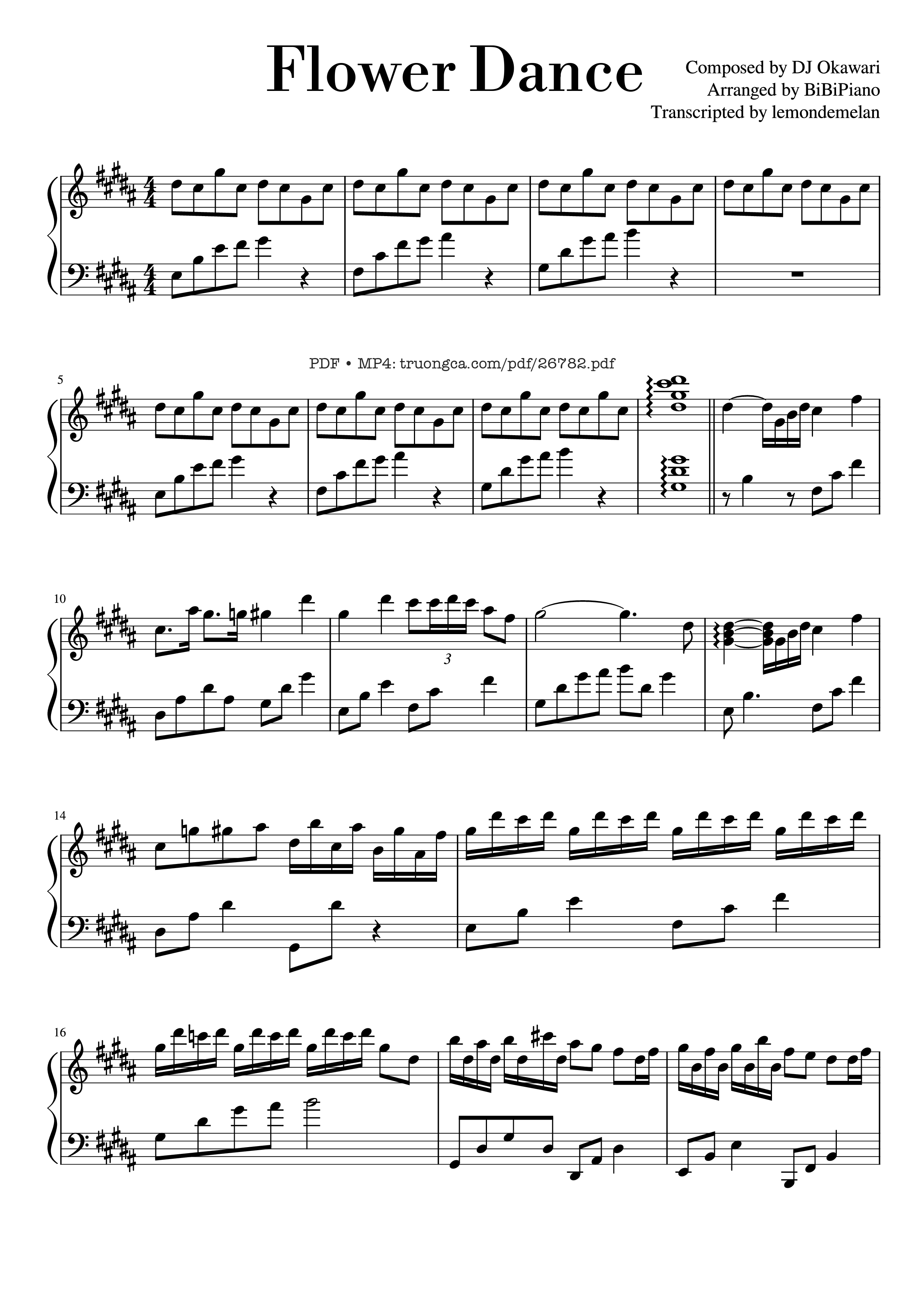 Sheet PDF of Flower Dance Piano