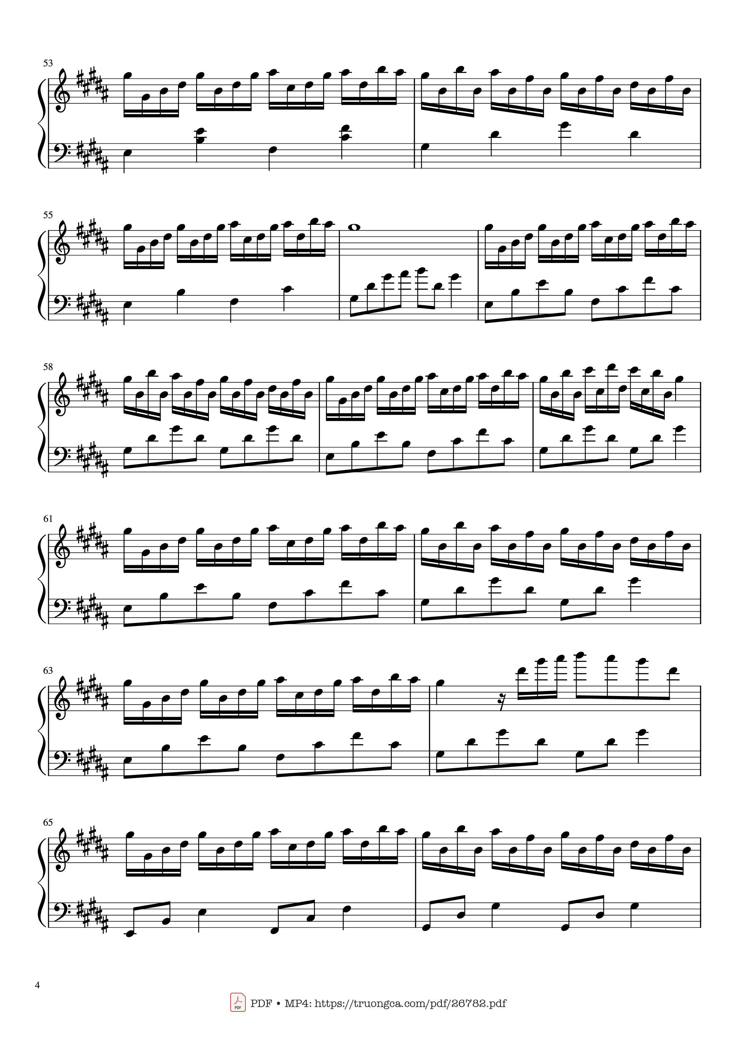 Page 4 of Sheet music PDF Piano Flower Dance Piano - Composed by DJ Okawari