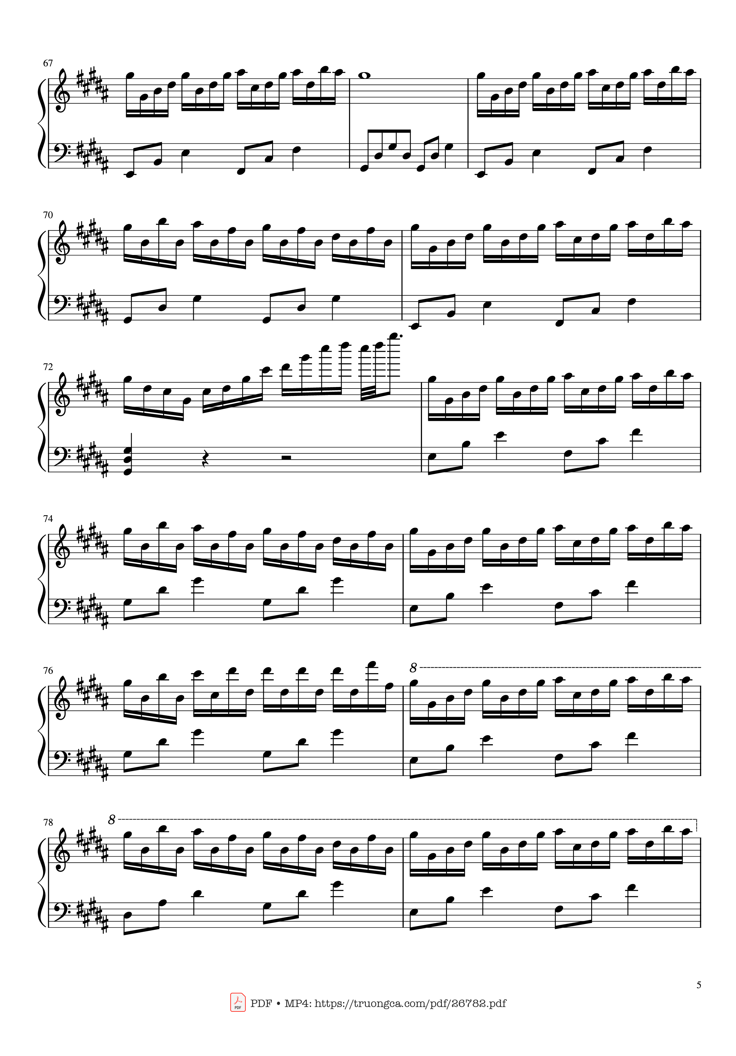 Page 5 of Sheet music PDF Piano Flower Dance Piano - Composed by DJ Okawari
