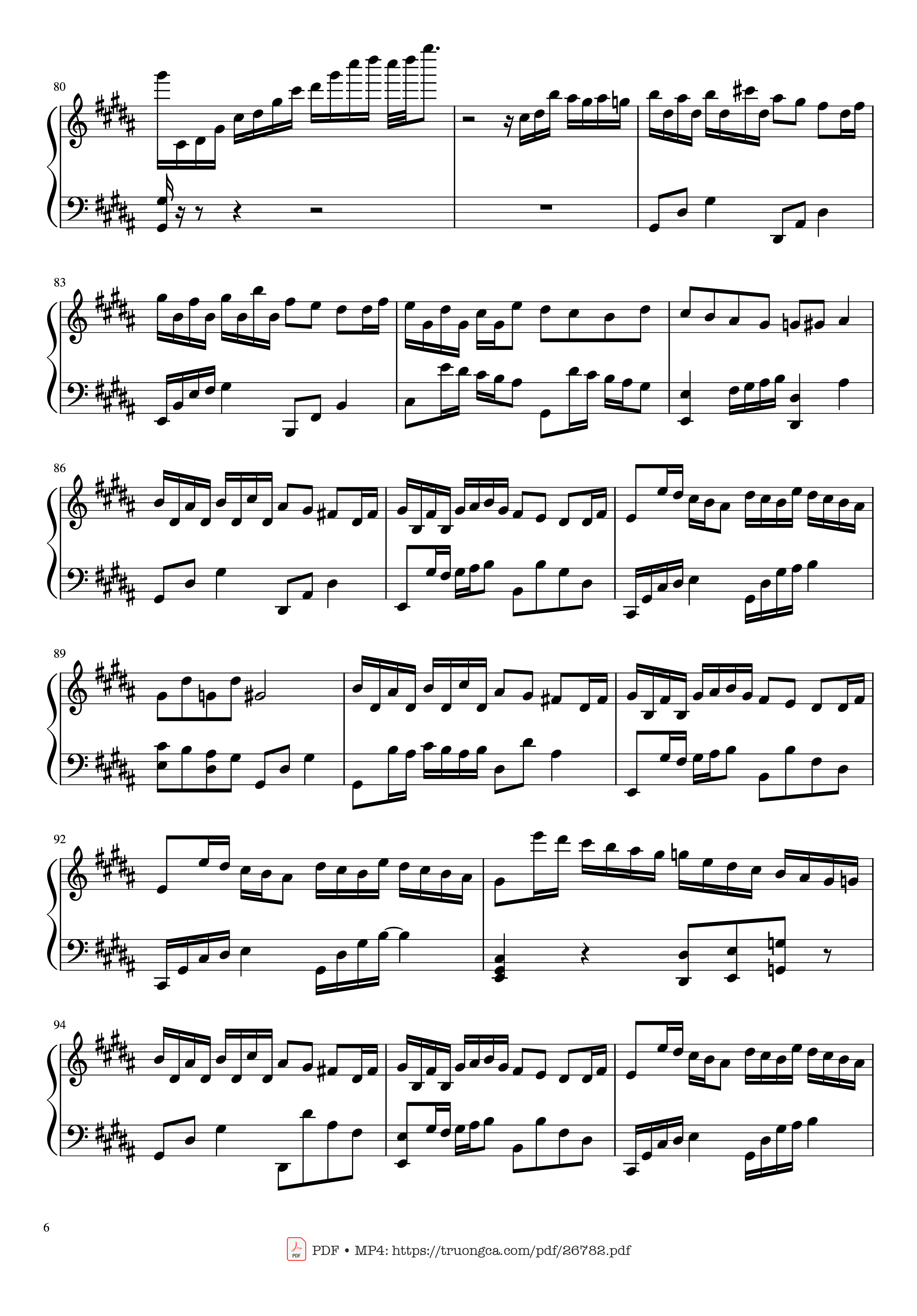 Page 6 of Sheet music PDF Piano Flower Dance Piano - Composed by DJ Okawari