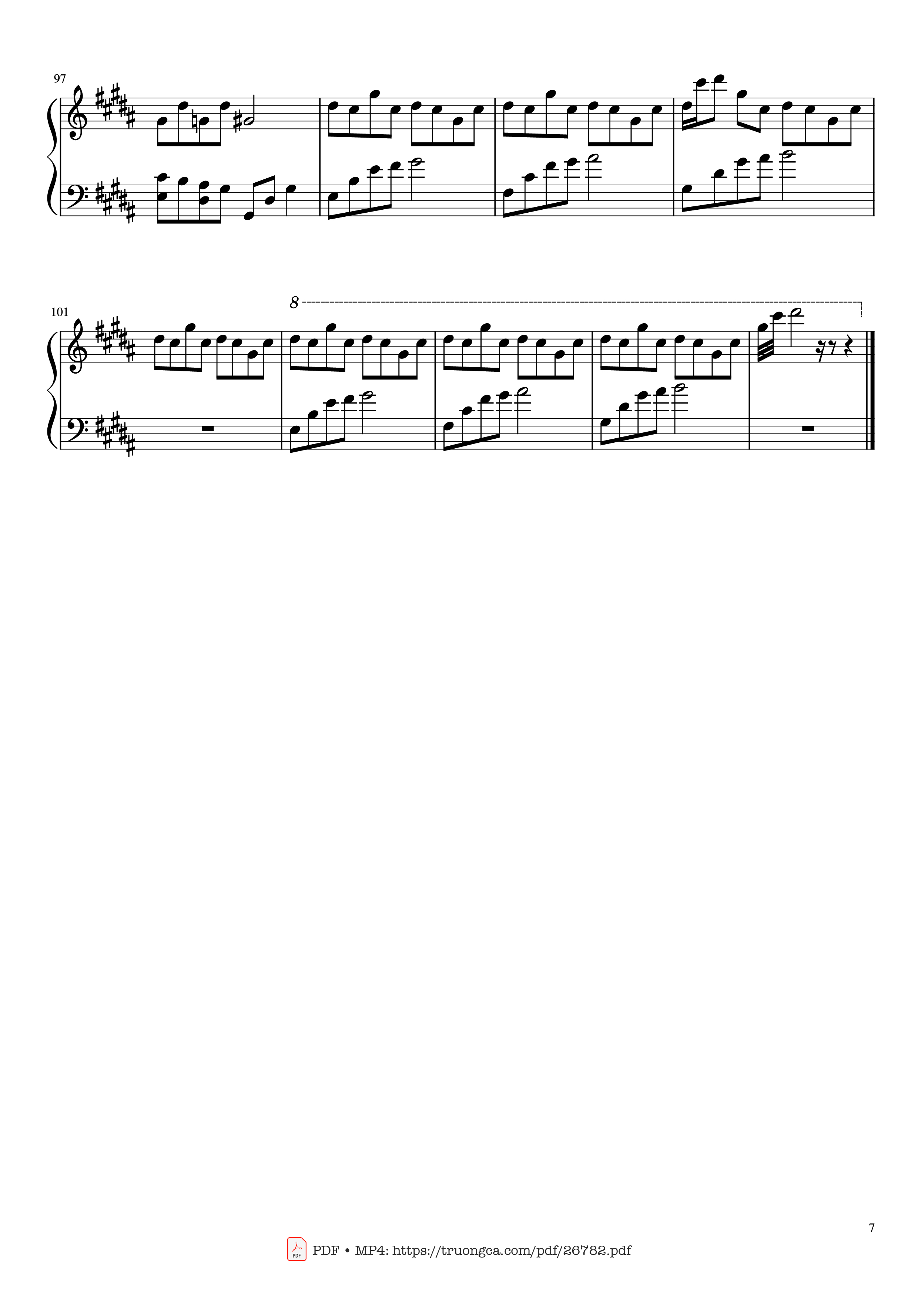 Page 7 of Sheet music PDF Piano Flower Dance Piano - Composed by DJ Okawari