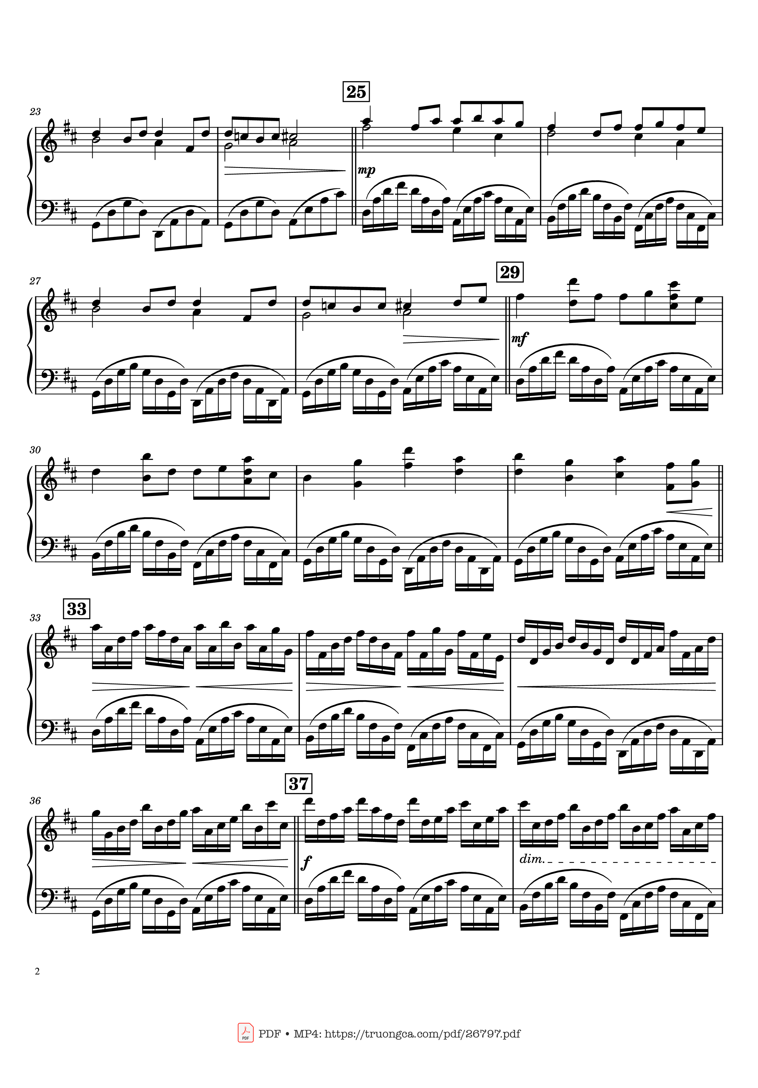 Page 2 of Sheet music PDF Piano Pachelbel