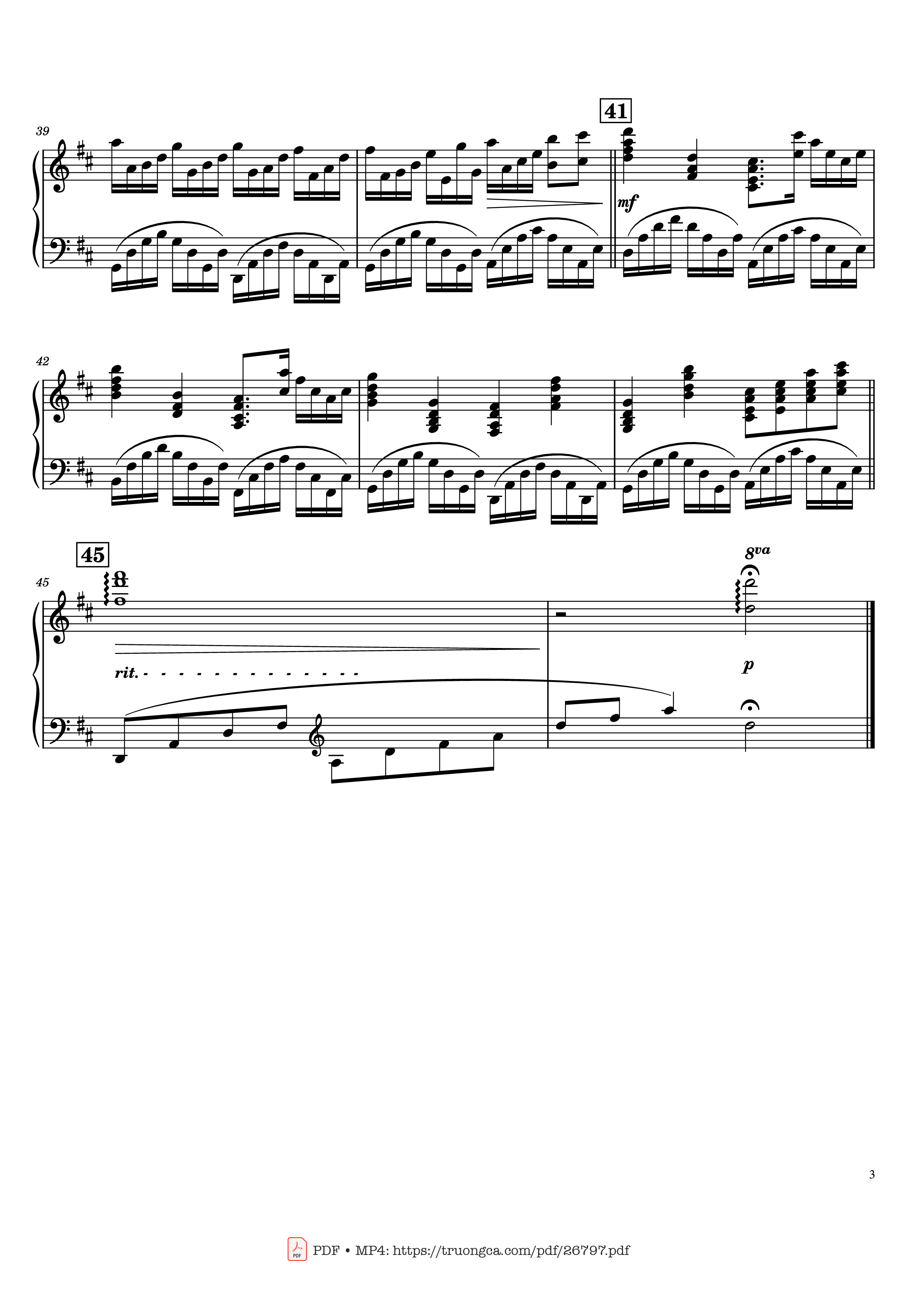 Page 3 of Sheet music PDF Piano Pachelbel