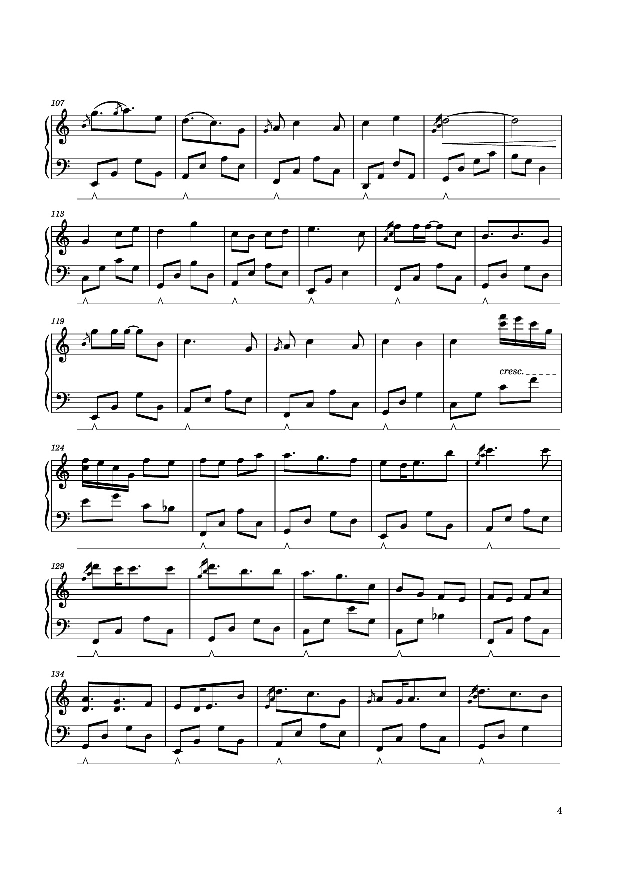 Page 4 of Sheet music PDF Công chúa bong bóng Piano - Nguyễn Hoàng Linh