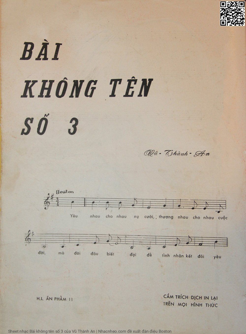 Page 2 of Sheet music PDF Bài không tên số 3 - Vũ Thành An