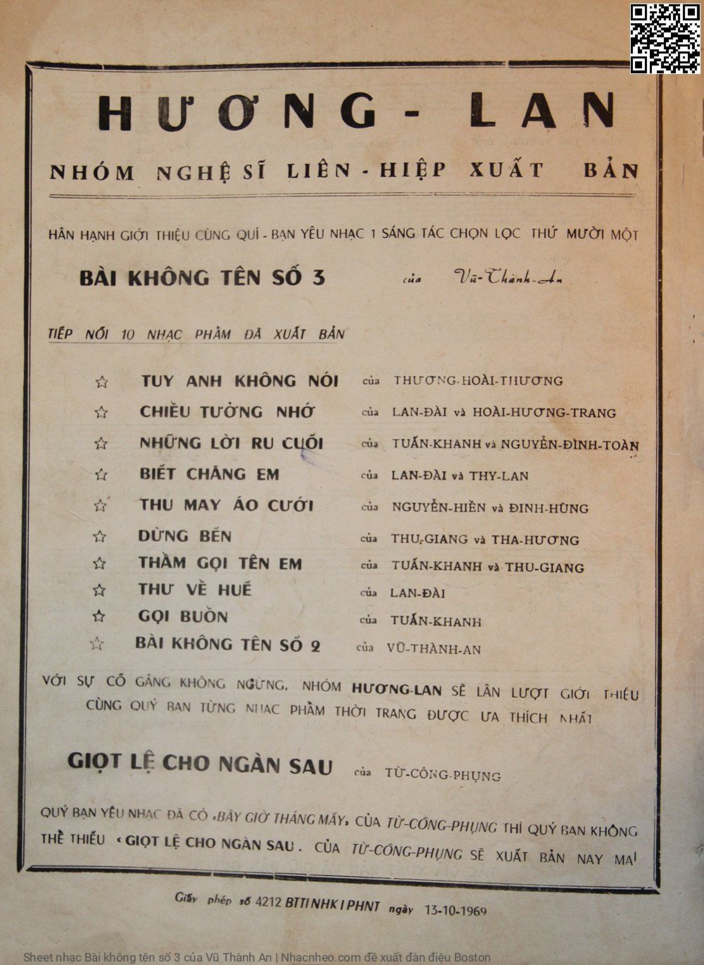 Page 4 of Sheet music PDF Bài không tên số 3 - Vũ Thành An