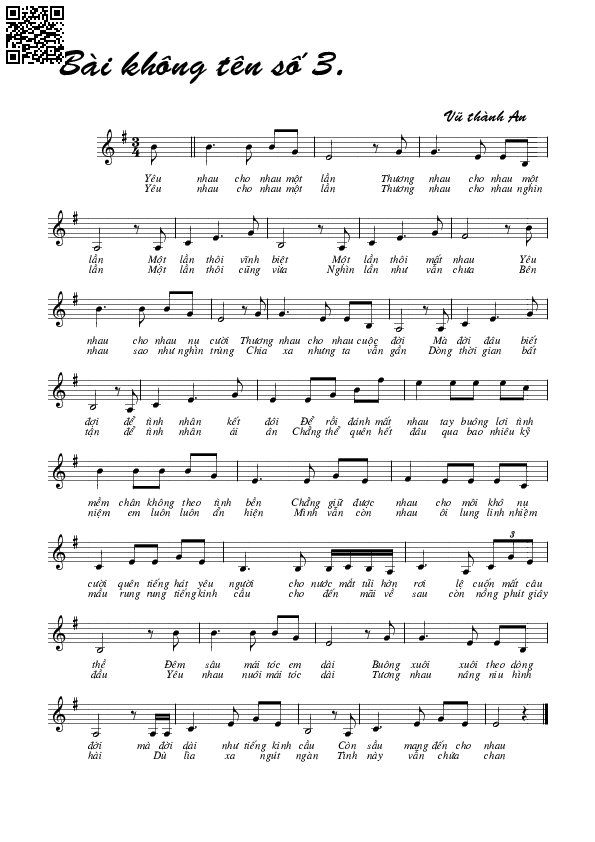 Page 5 of Sheet music PDF Bài không tên số 3 - Vũ Thành An