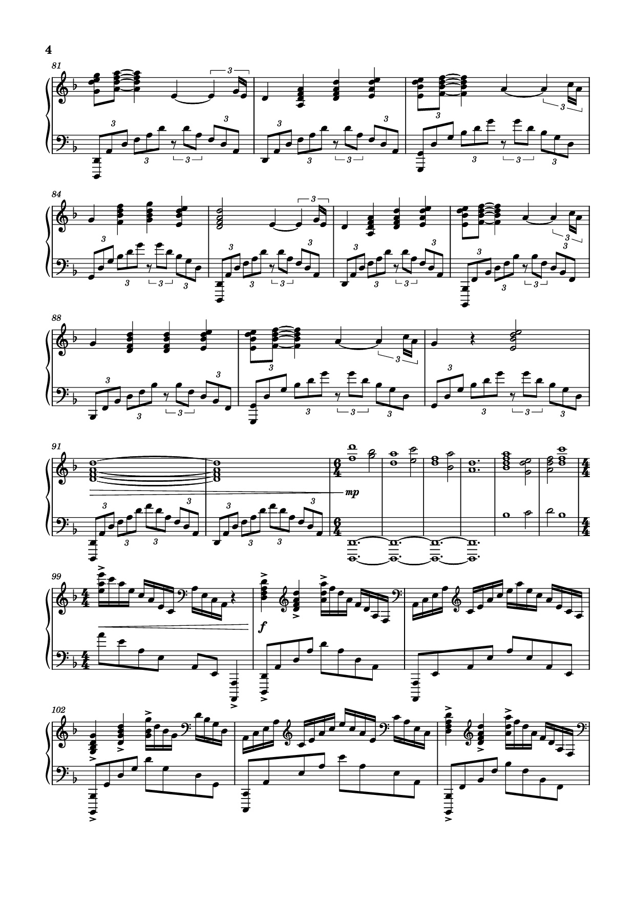 Page 4 of Sheet music PDF Piano The Last Samurai Piano - Hans Zimmer
