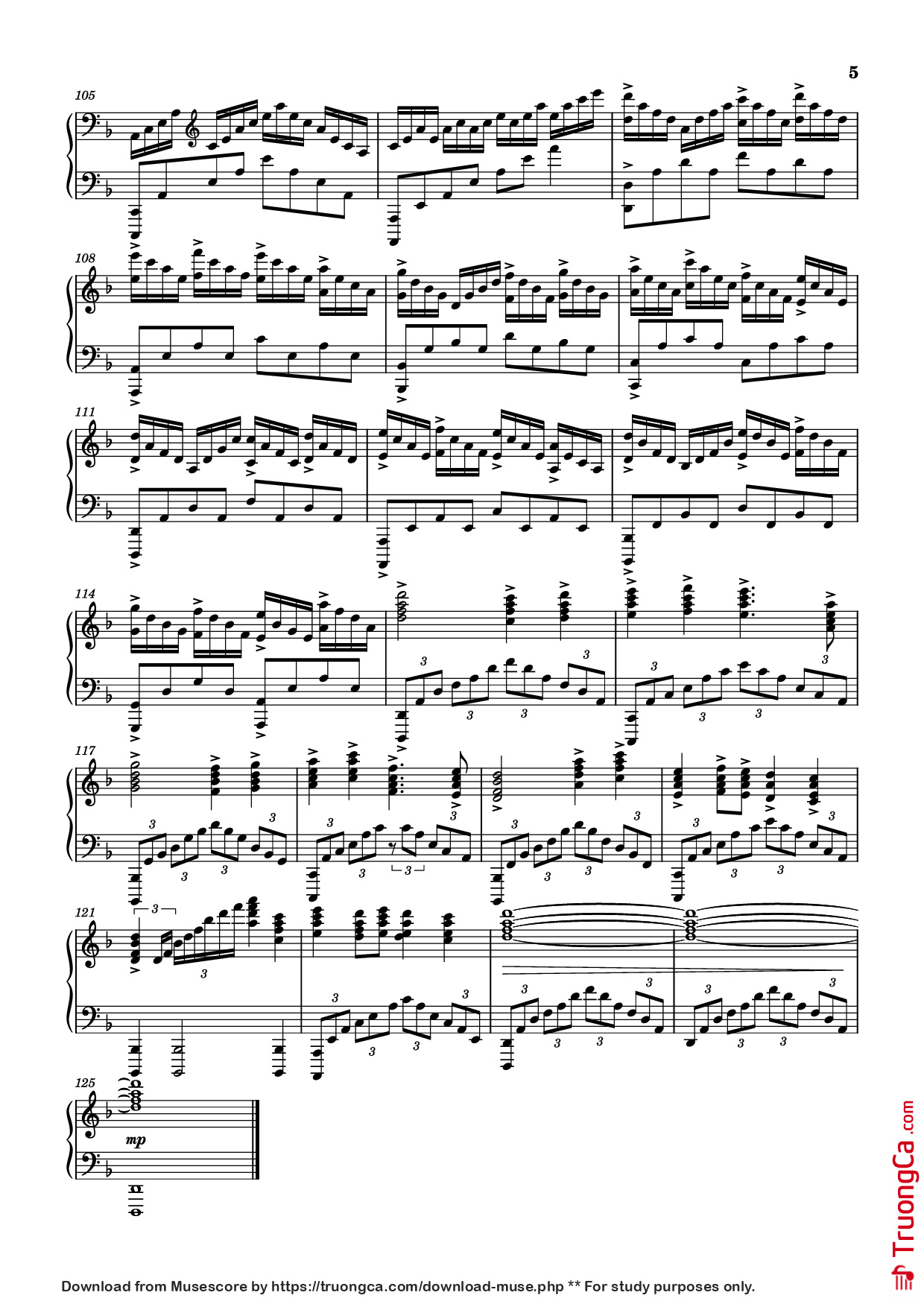 Page 5 of Sheet music PDF Piano The Last Samurai Piano - Hans Zimmer