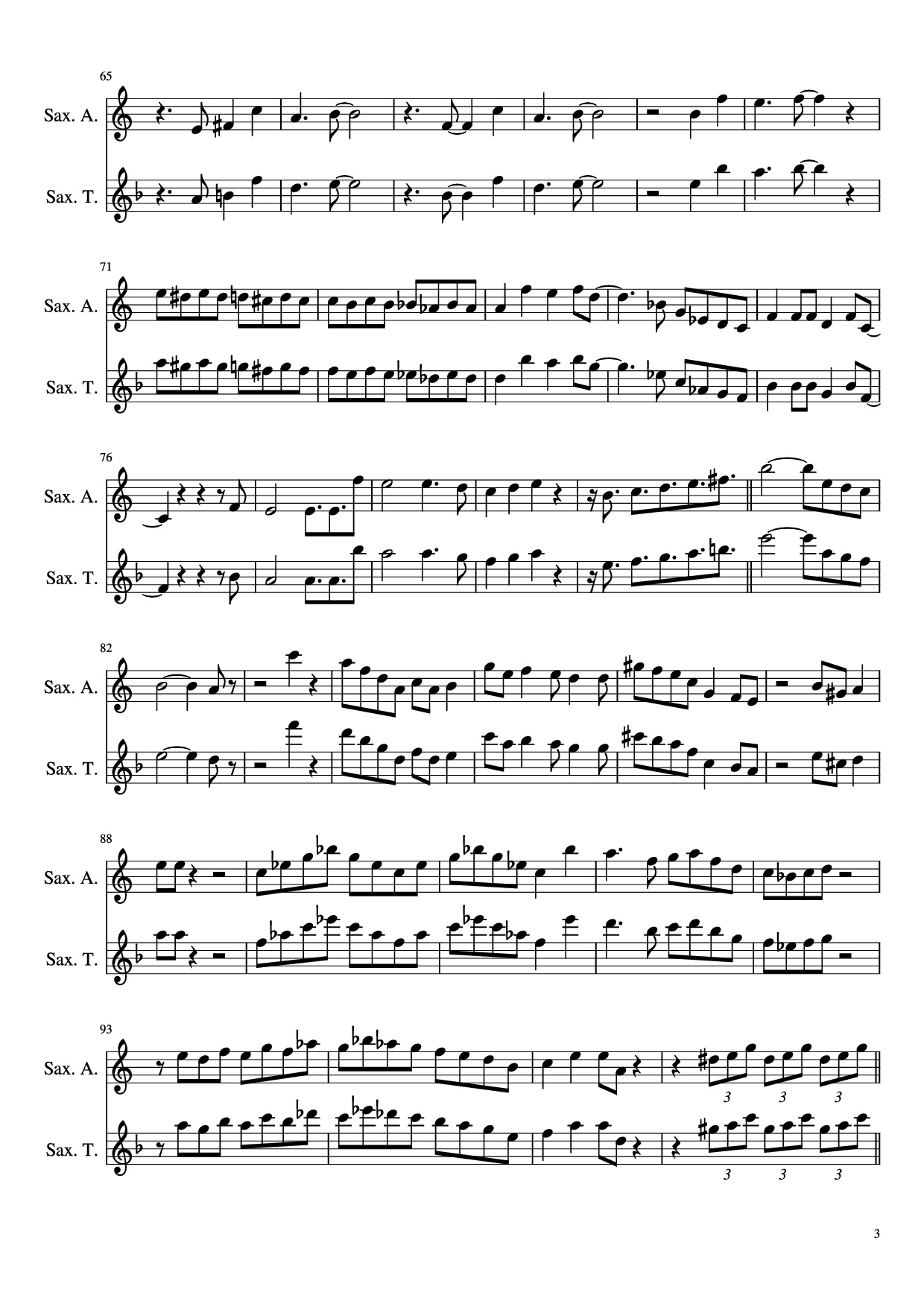 Page 3 of Sheet music PDF Blue Bossa Dexter Gordon - Undefined