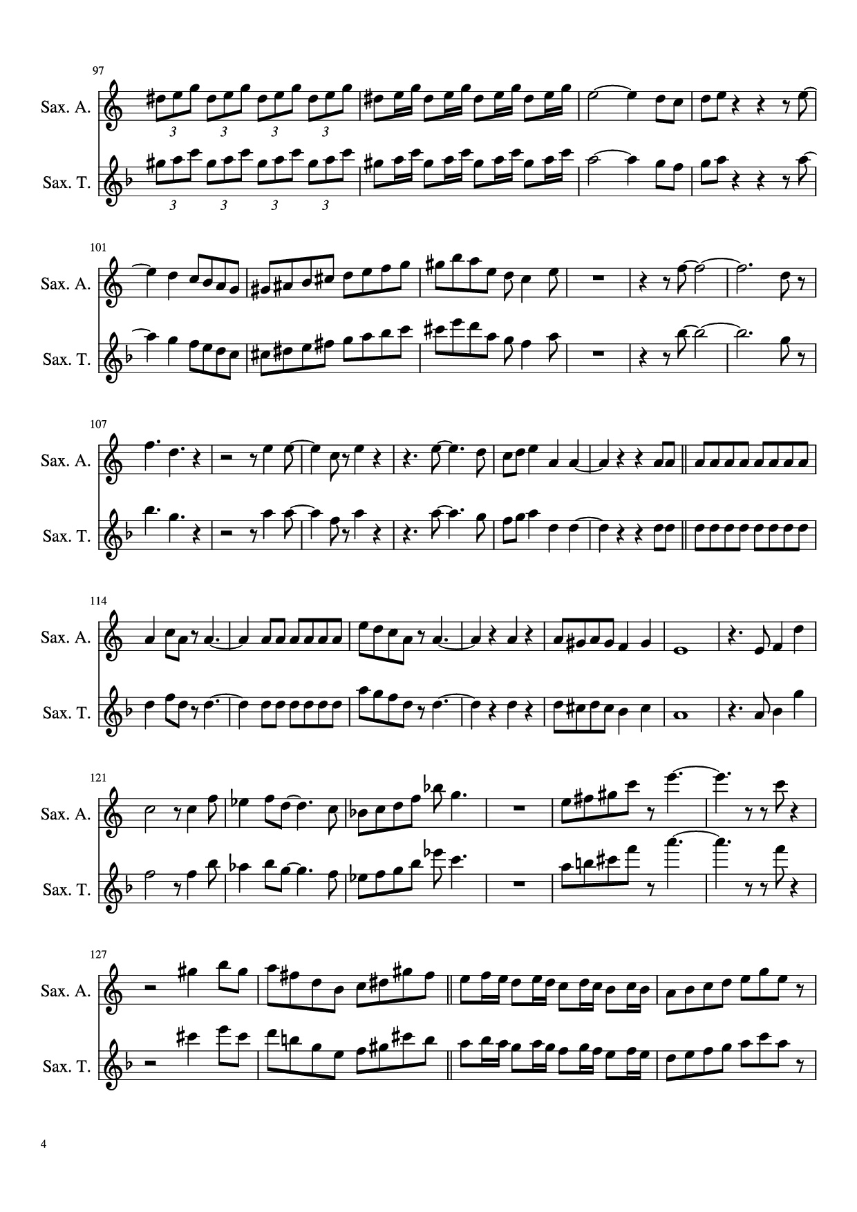 Page 4 of Sheet music PDF Blue Bossa Dexter Gordon - Undefined