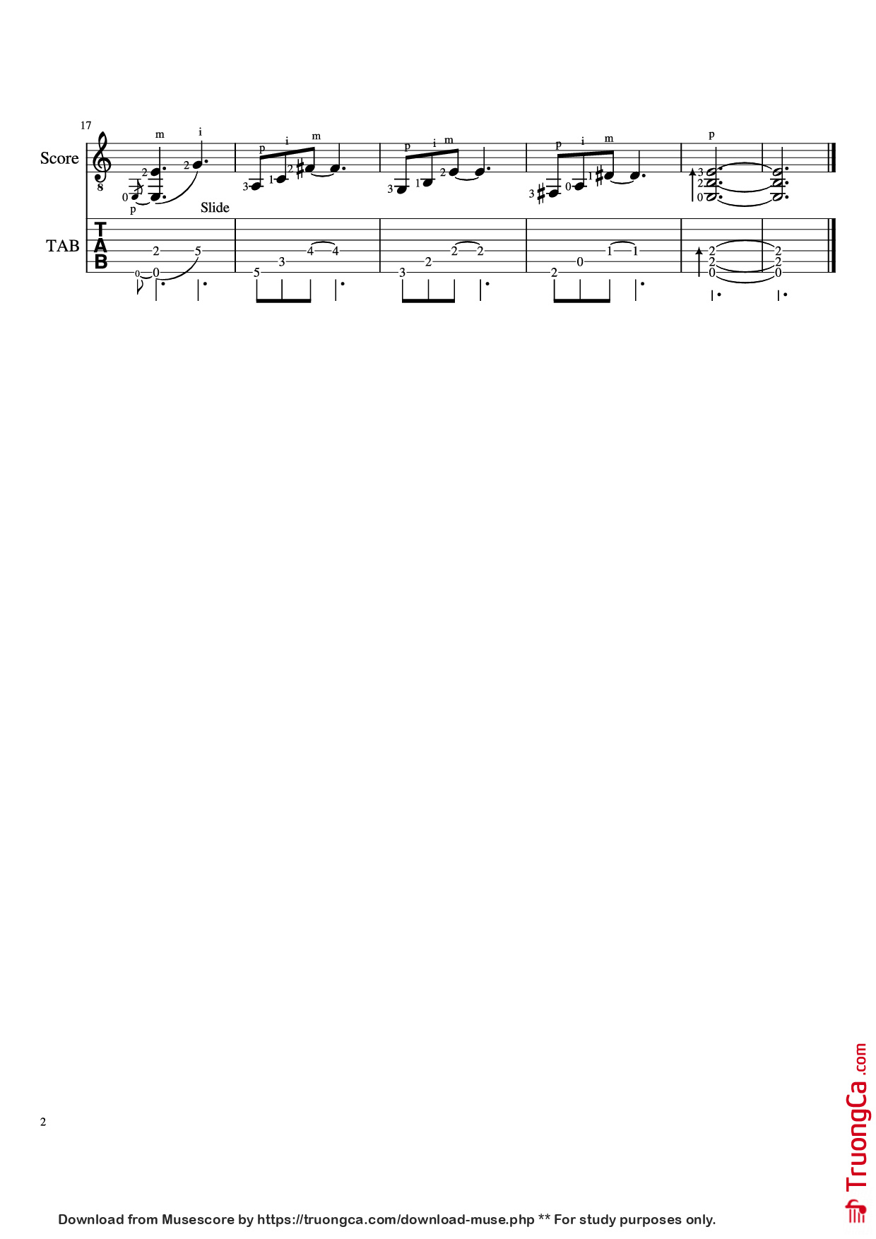 Page 2 of Sheet music PDF Guitar Tab Metro Last Light Guitar TAB - Albert Gyorfi