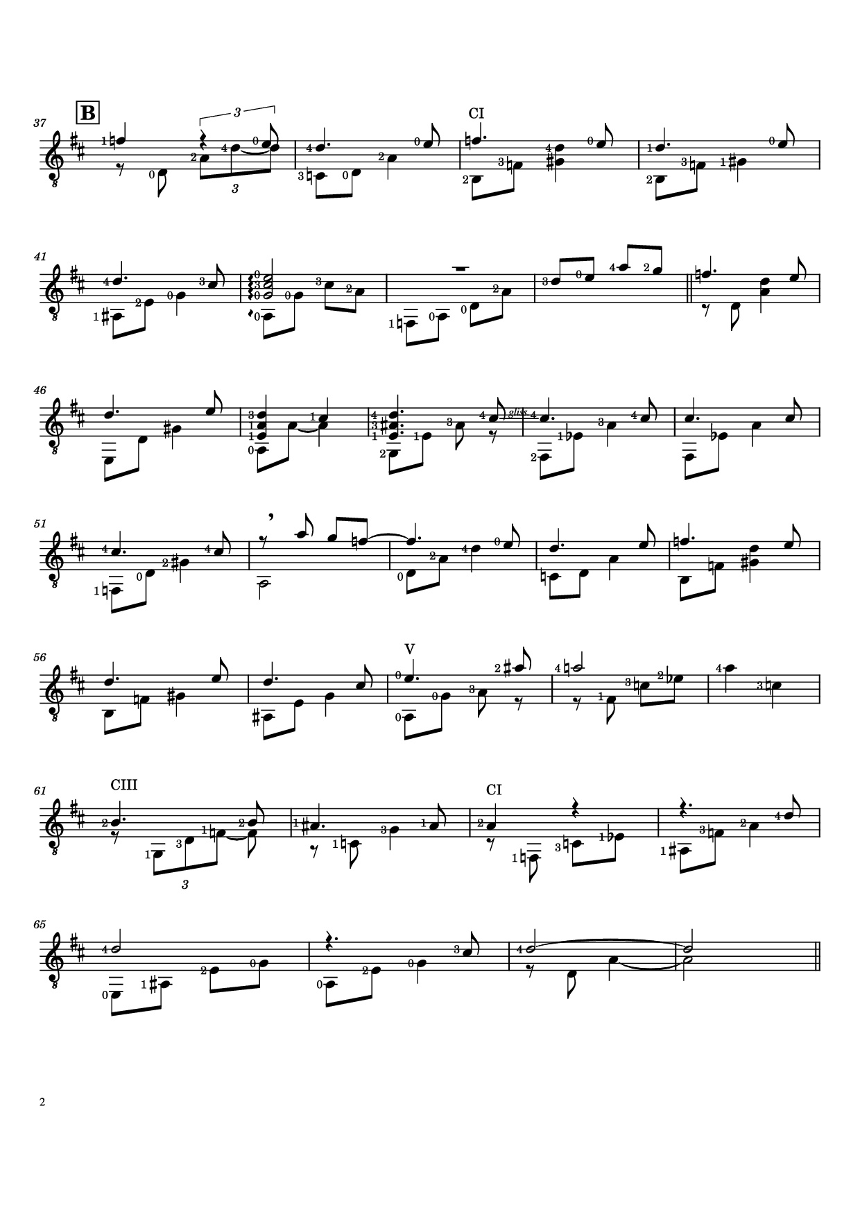 Page 2 of Sheet music PDF Guitar Tab Brasiliana Guitar TAB - Baden Powell