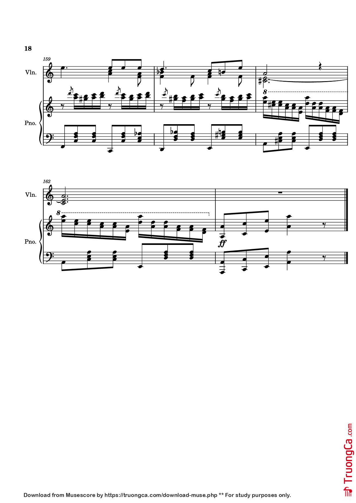 Page 18 of Sheet music PDF Piano TUOI DA BUON - covered Piano - Bach N Tran
