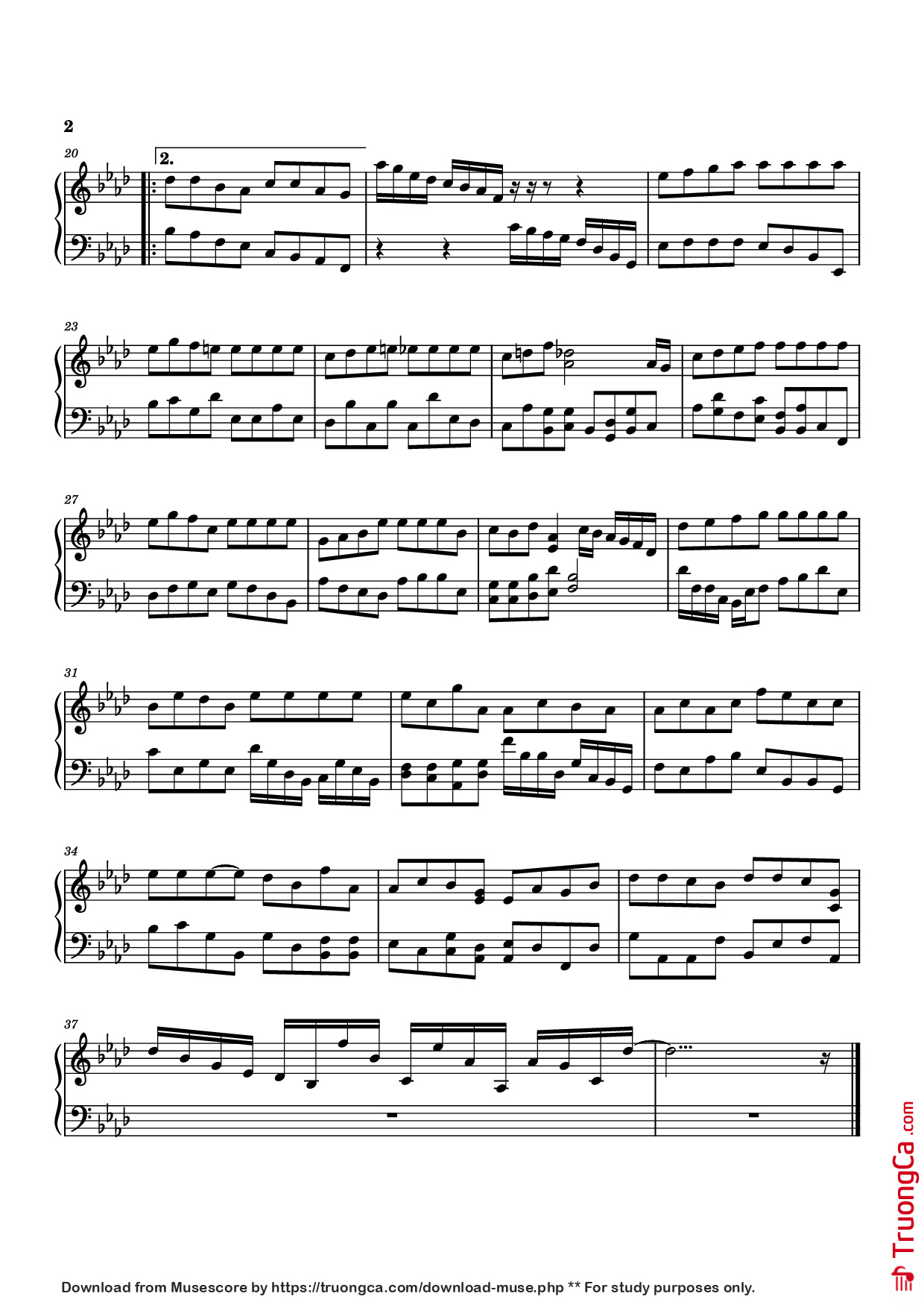 Page 2 of Sheet music PDF Piano Tuổi đá buồn Piano - Soạn cho Piano: Trí