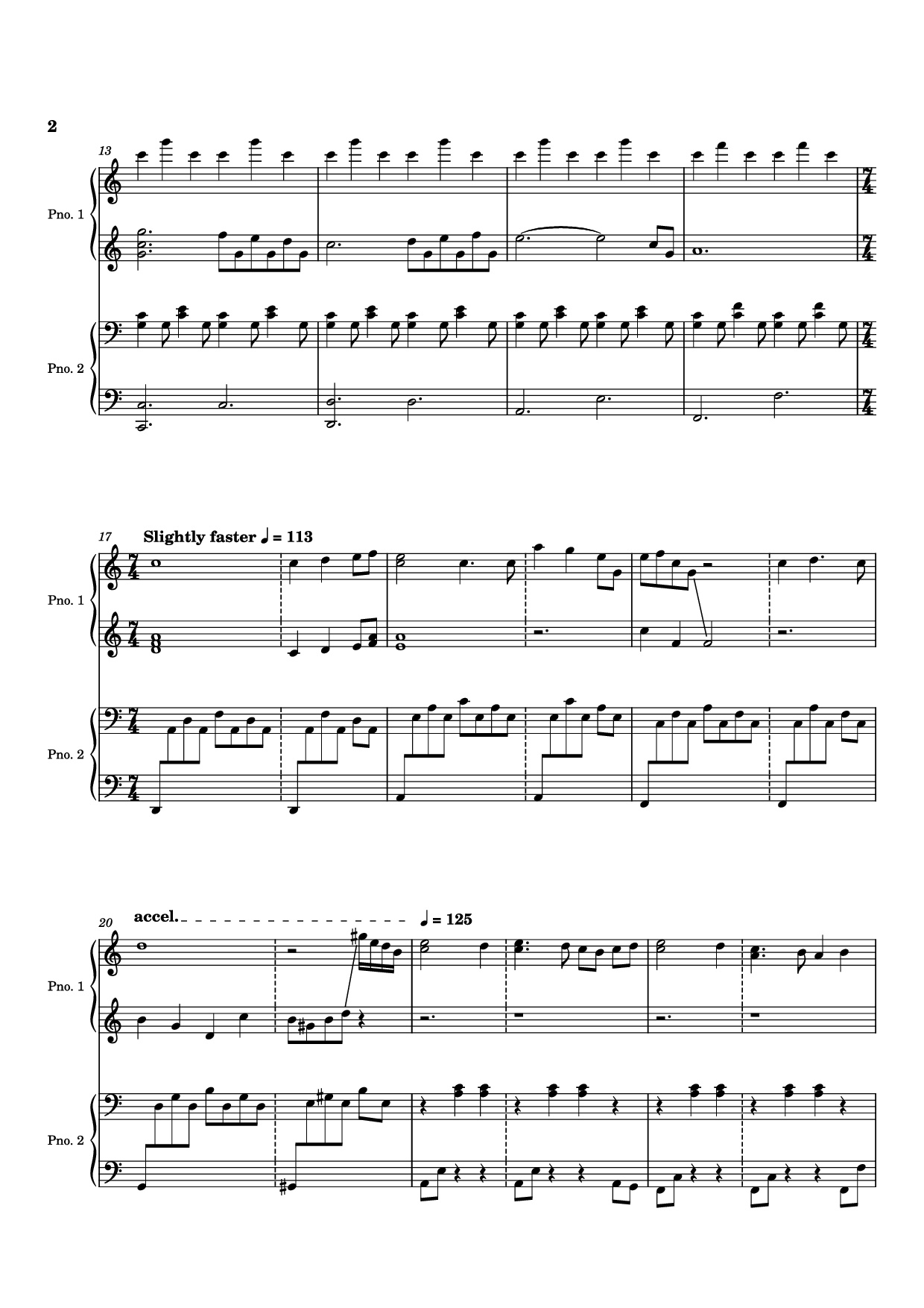 Page 2 of Sheet music PDF Piano Time is Tearing Us Apart Piano - Kyle Patrick Naval