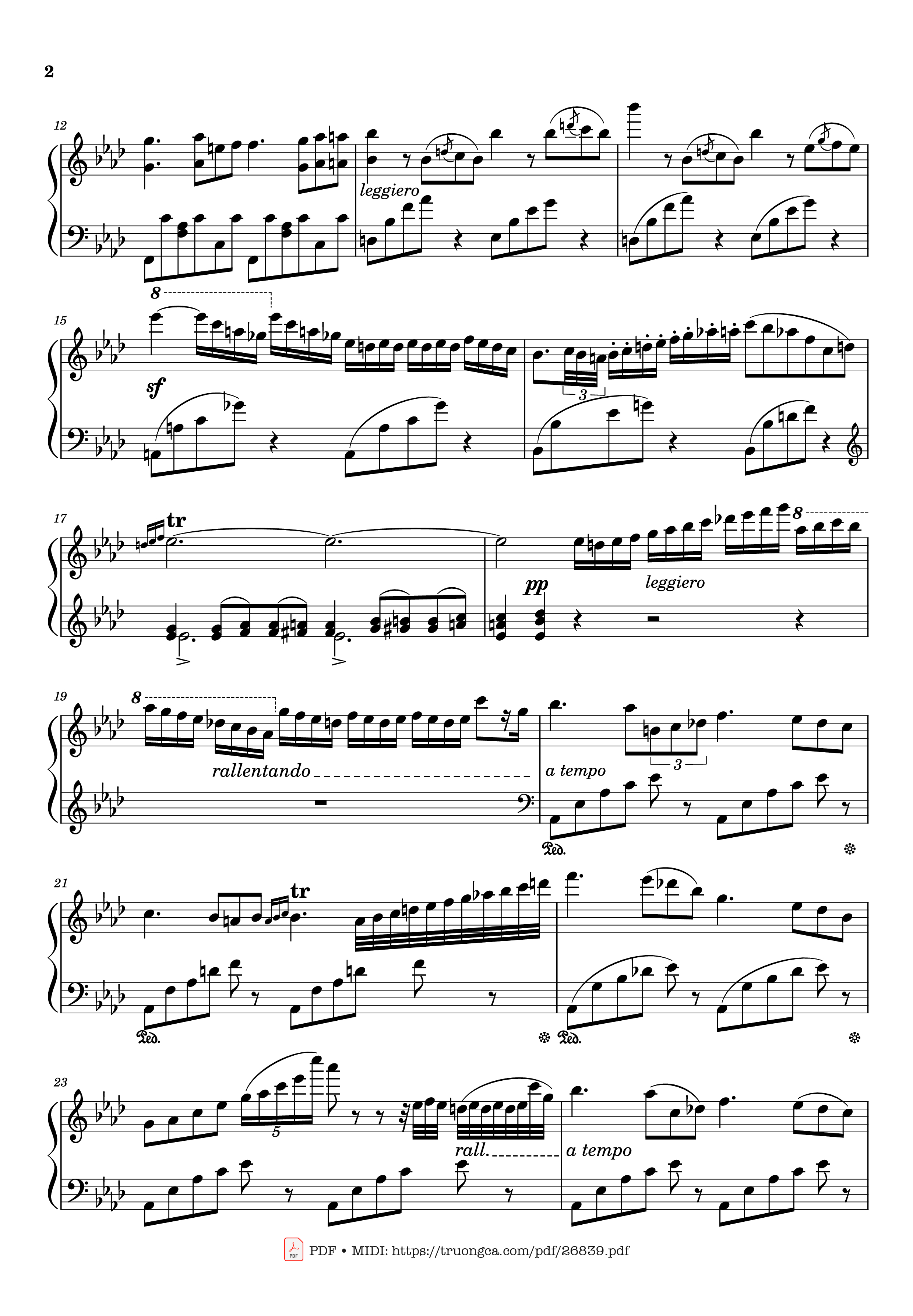 Page 2 of Sheet music PDF Piano Étude en Douze Exercices Piano - Franz Liszt