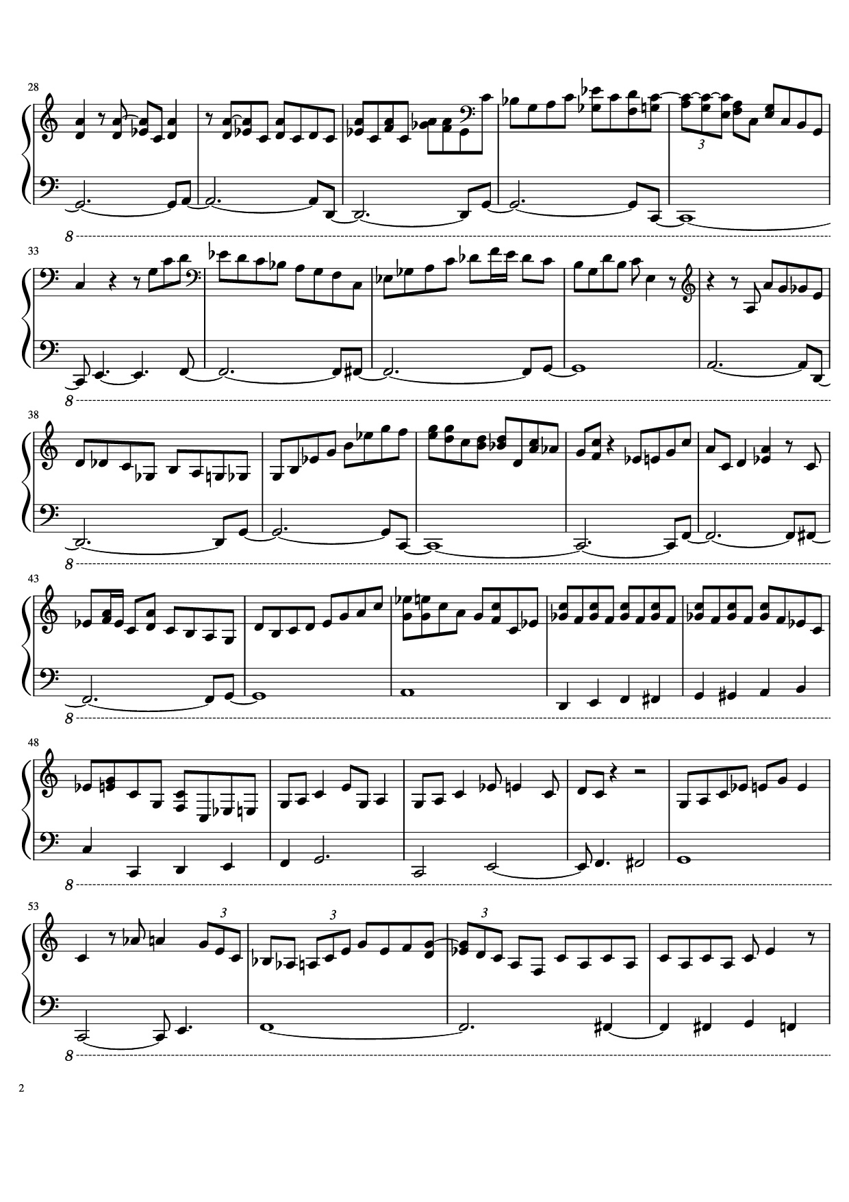 Page 2 of Sheet music PDF Piano C Jam Blues Piano - Oscar Peterson