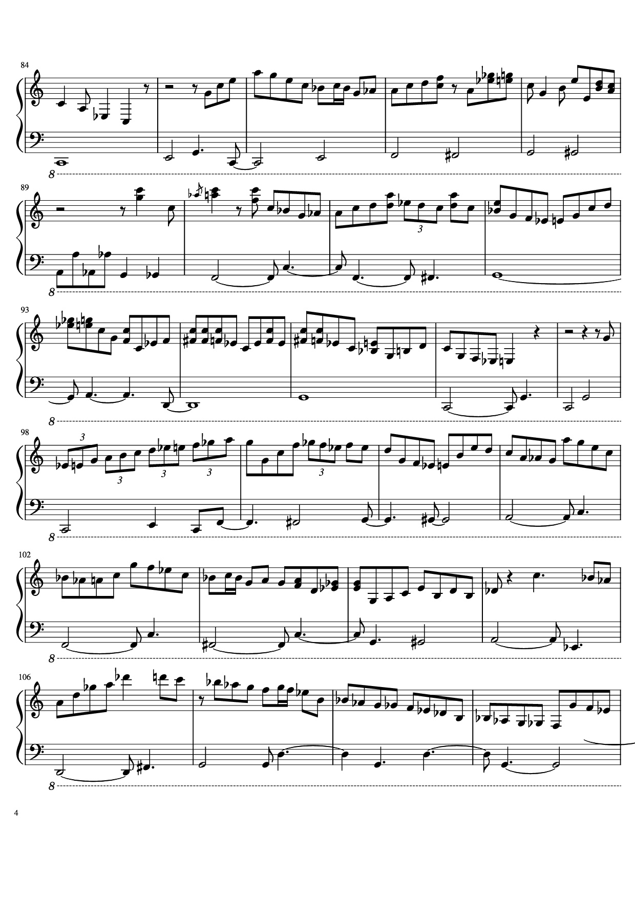Page 4 of Sheet music PDF Piano C Jam Blues Piano - Oscar Peterson