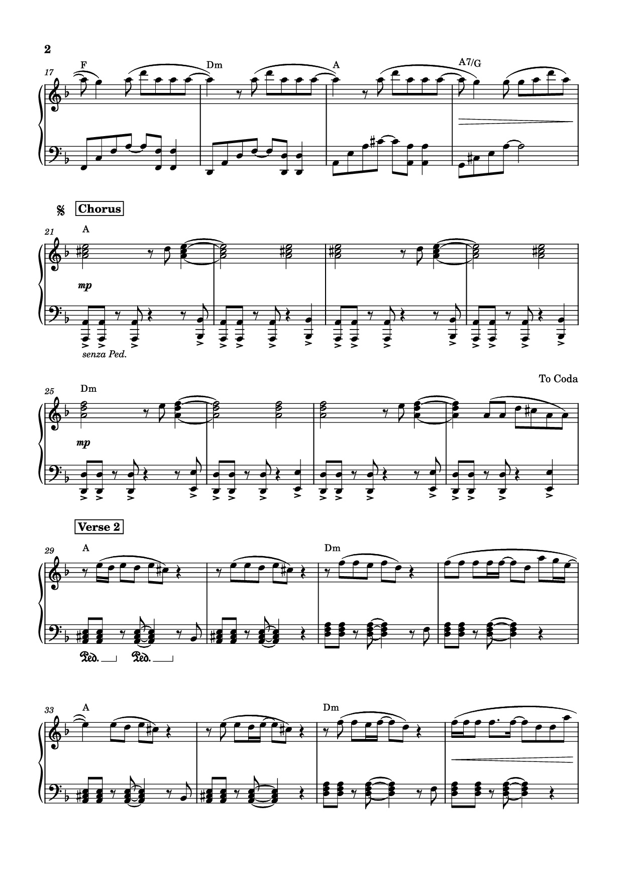 Page 2 of Sheet music PDF Piano SPORTS CAR Piano - Tate McRae