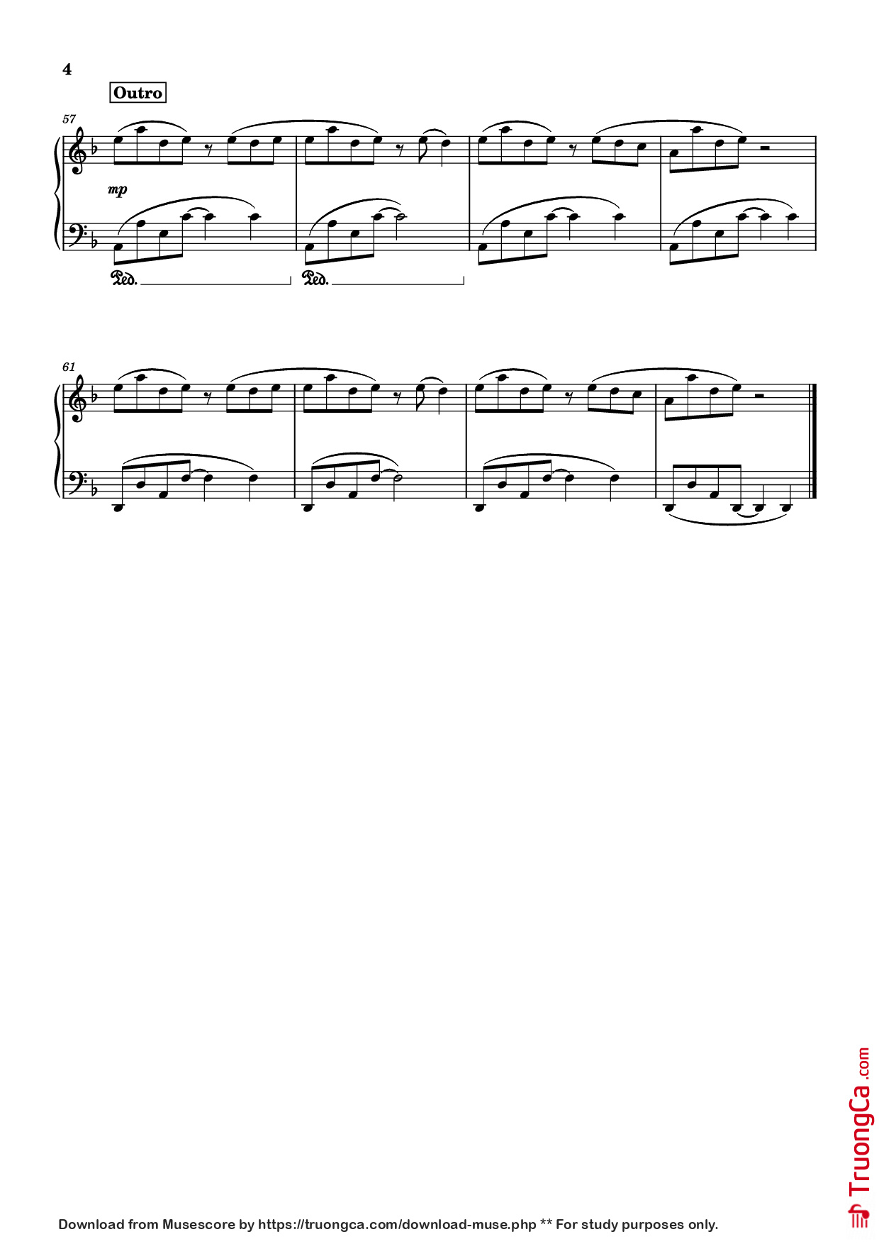 Page 4 of Sheet music PDF Piano SPORTS CAR Piano - Tate McRae