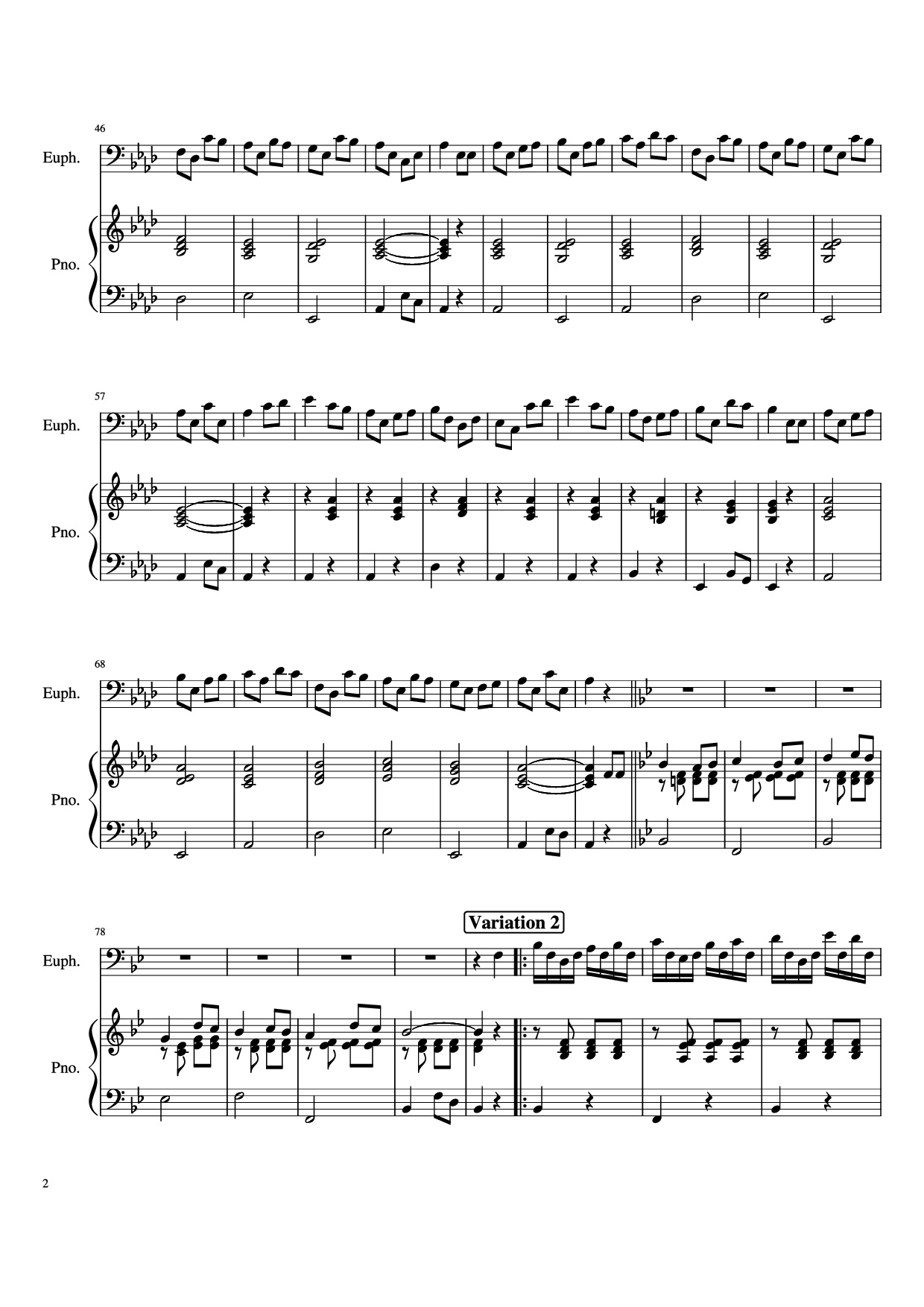 Page 2 of Sheet music PDF Piano Grandfather